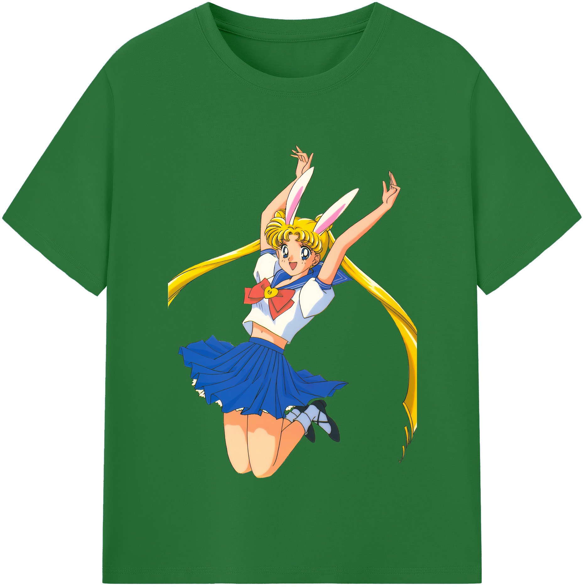 （画像用） 美少女戦士セーラームーン 愛野 美奈子 あいの みなこ Sailor Moon Aino Minako 綿100％半袖Tシャツ（フロントプリント）