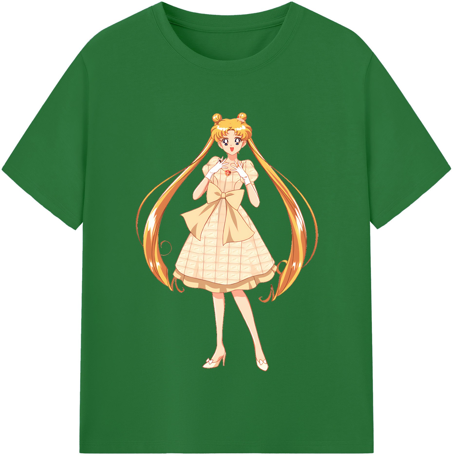 （画像用） 美少女戦士セーラームーン 愛野 美奈子 あいの みなこ Sailor Moon Aino Minako 綿100％半袖Tシャツ（フロントプリント）