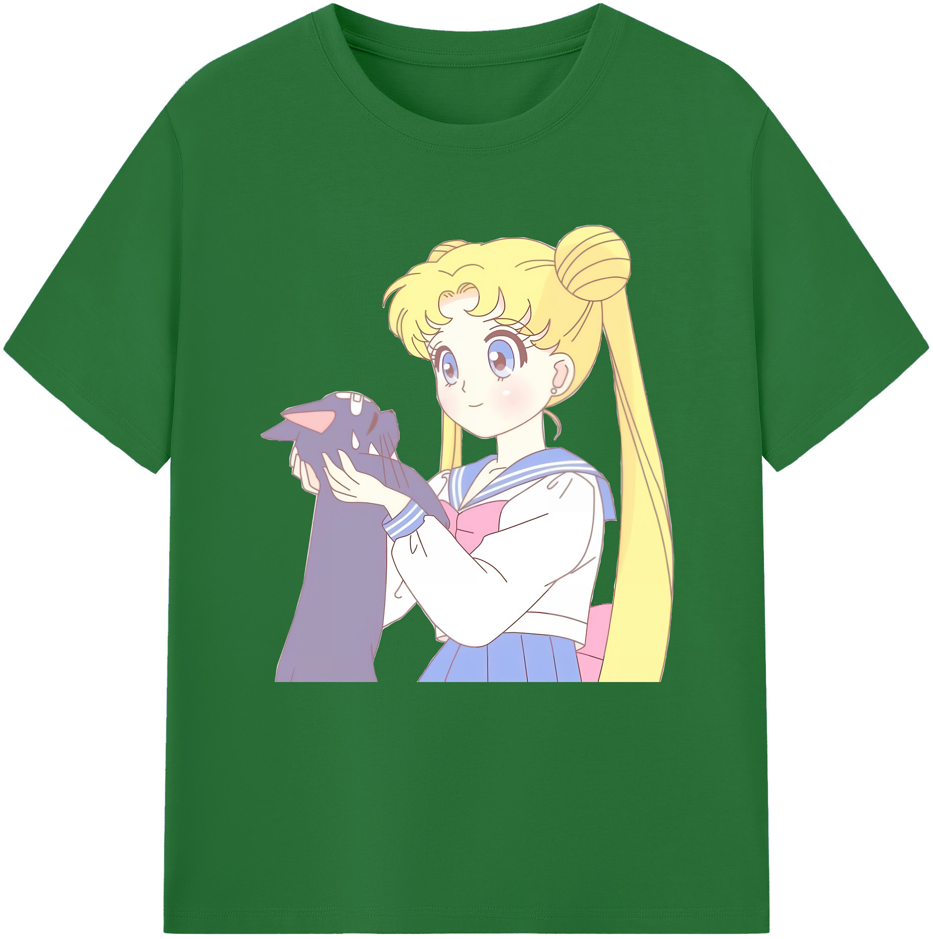 （画像用） 美少女戦士セーラームーン 愛野 美奈子 あいの みなこ Sailor Moon Aino Minako 綿100％半袖Tシャツ（フロントプリント）