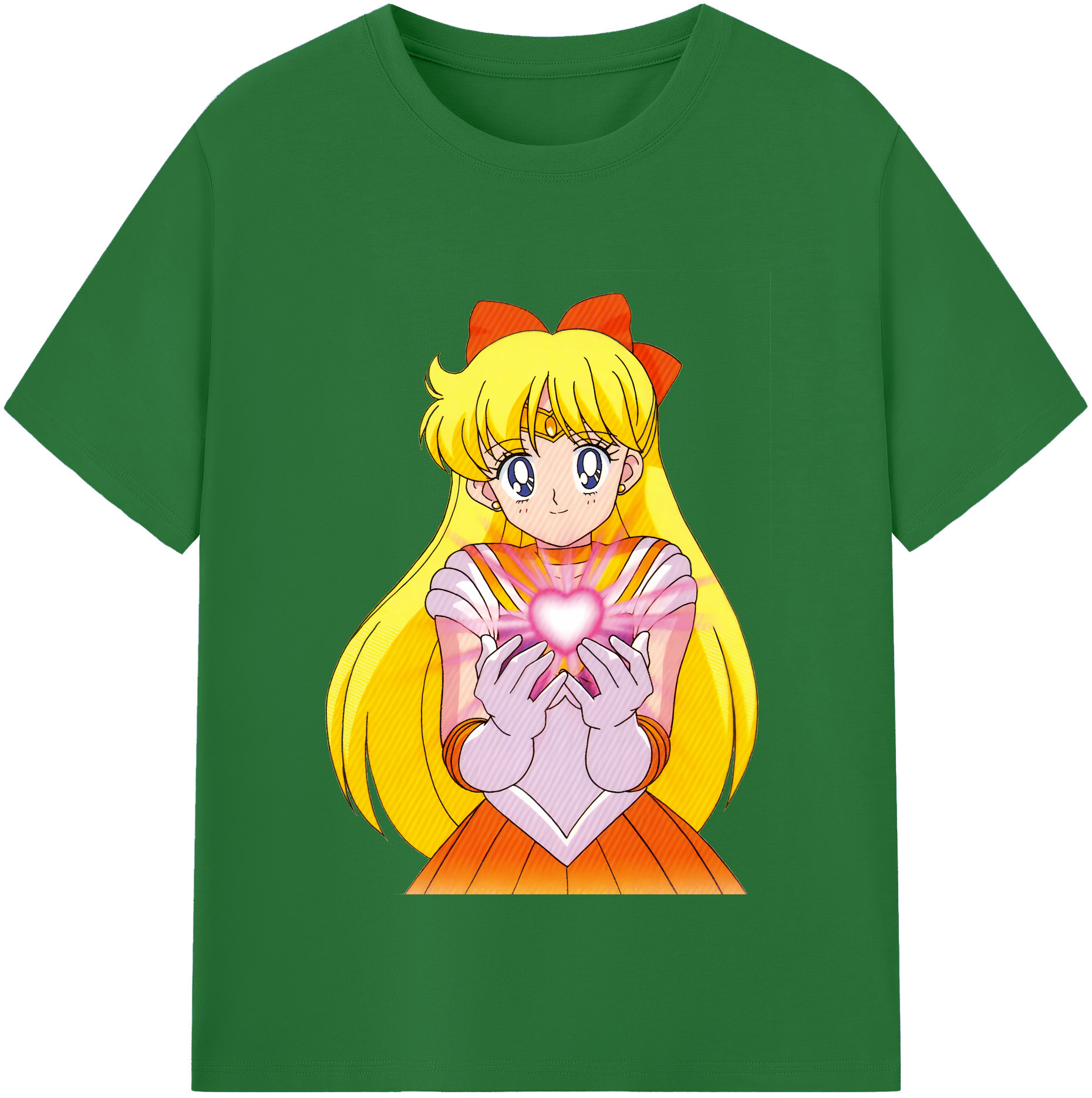 （画像用） 美少女戦士セーラームーン 愛野 美奈子 あいの みなこ Sailor Moon Aino Minako 綿100％半袖Tシャツ（フロントプリント）