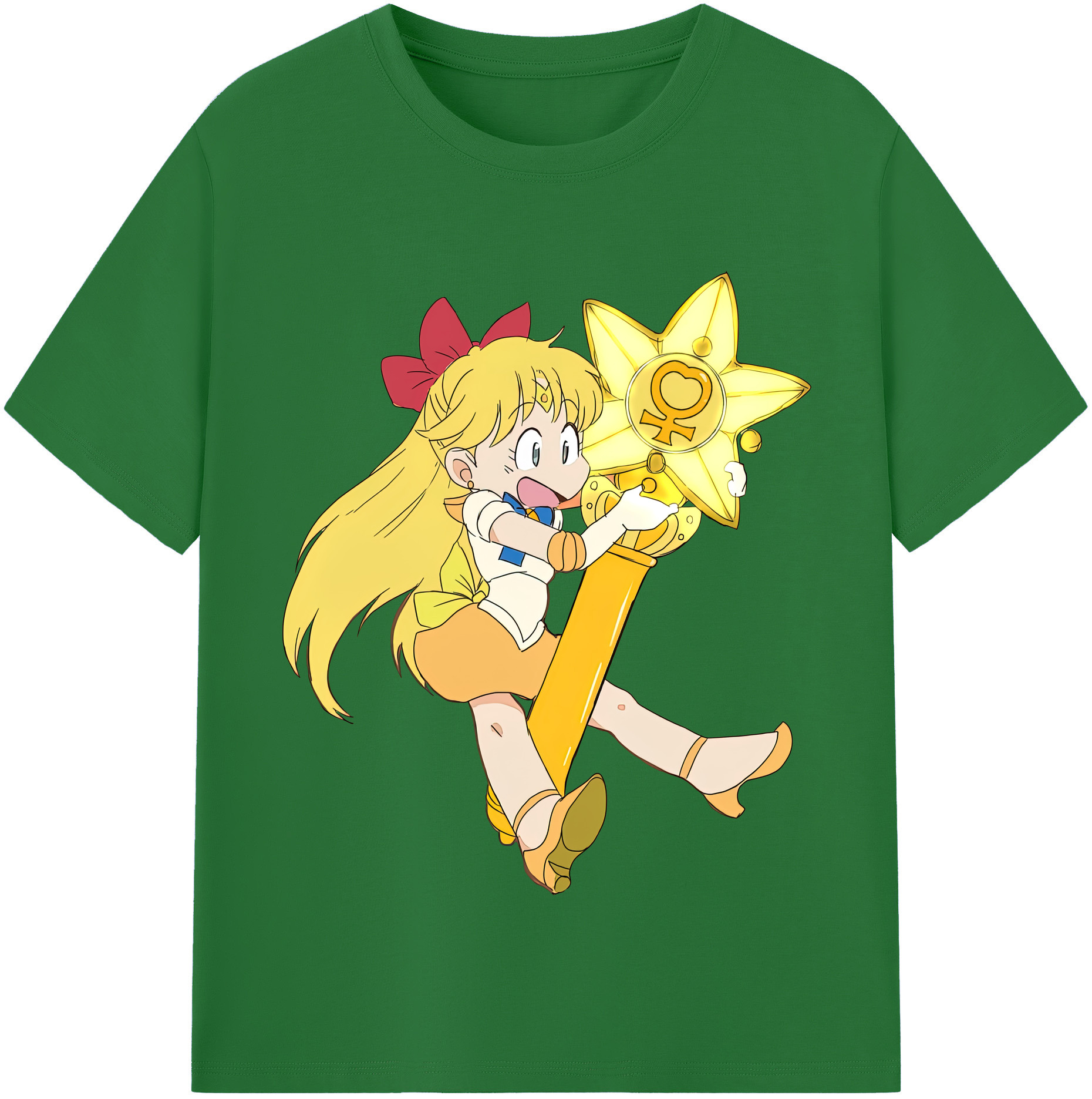 （画像用） 美少女戦士セーラームーン 愛野 美奈子 あいの みなこ Sailor Moon Aino Minako 綿100％半袖Tシャツ（フロントプリント）