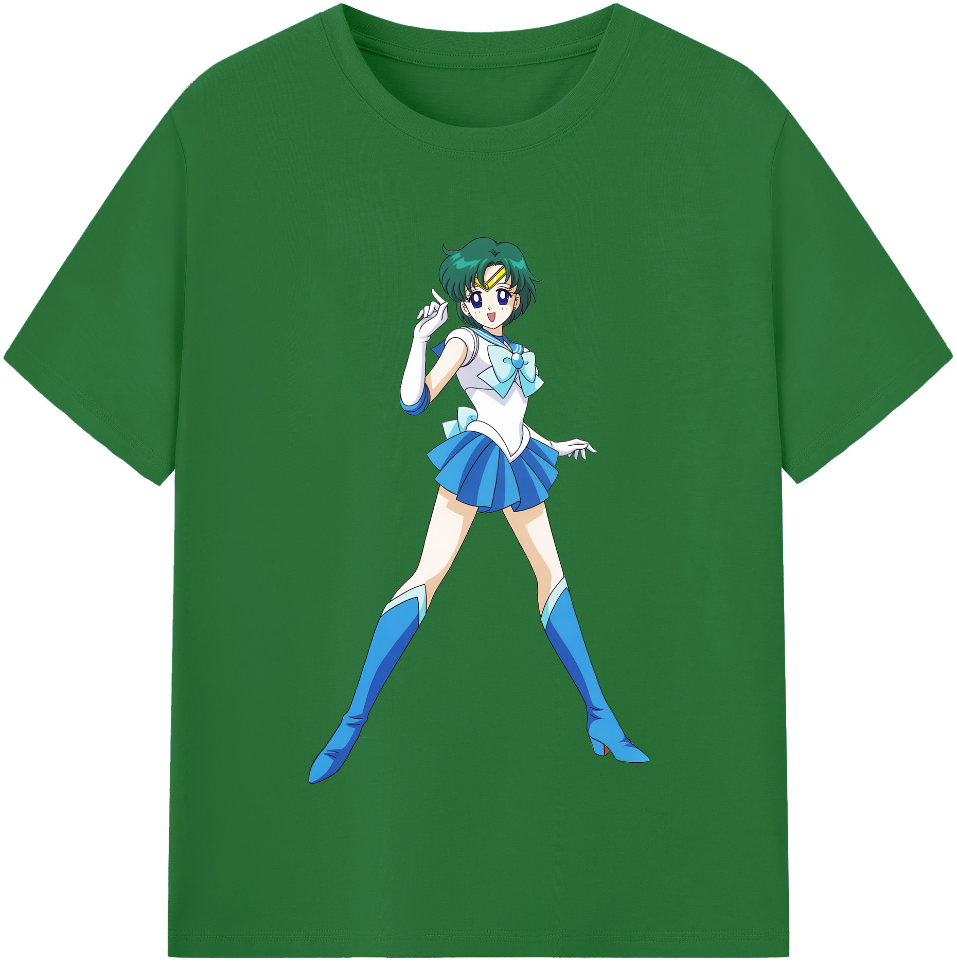 （画像用） 美少女戦士セーラームーン 海王 みちる（かいおう みちる） Sailor Moon Kaiou Michiru 綿100％半袖Tシャツ（フロントプリント）