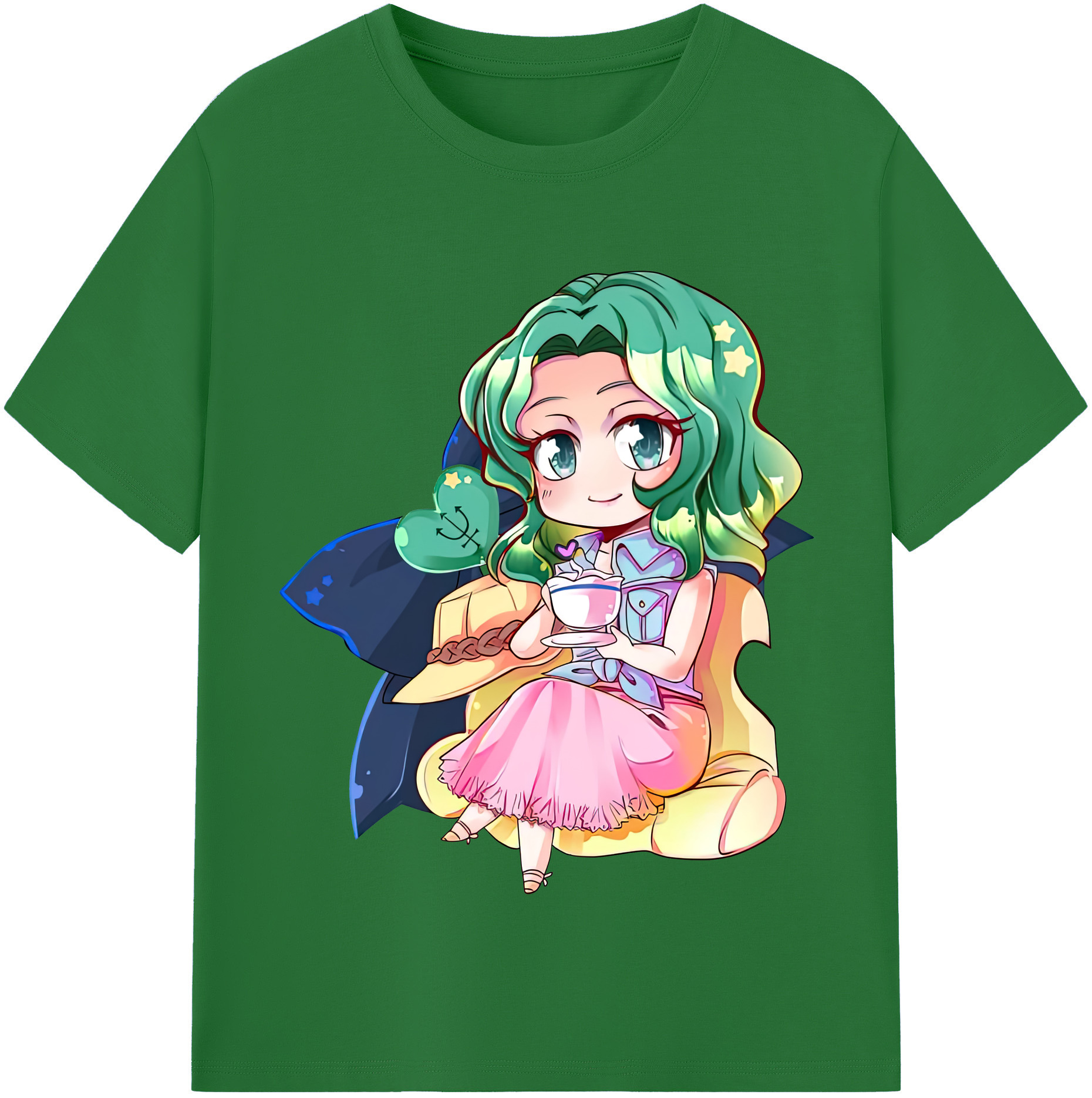（画像用） 美少女戦士セーラームーン 海王 みちる（かいおう みちる） Sailor Moon Kaiou Michiru 綿100％半袖Tシャツ（フロントプリント）
