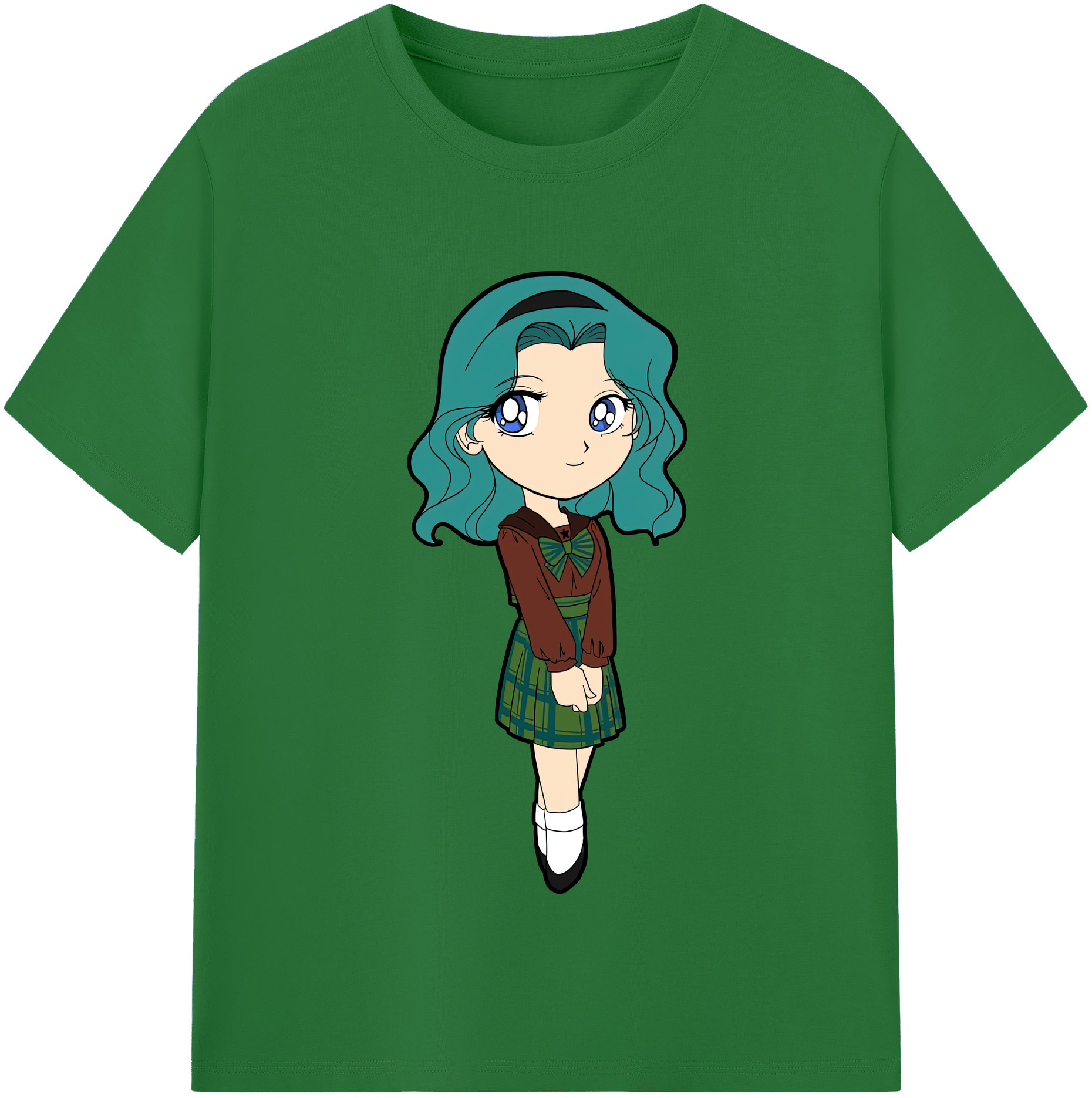 （画像用） 美少女戦士セーラームーン 海王 みちる（かいおう みちる） Sailor Moon Kaiou Michiru 綿100％半袖Tシャツ（フロントプリント）