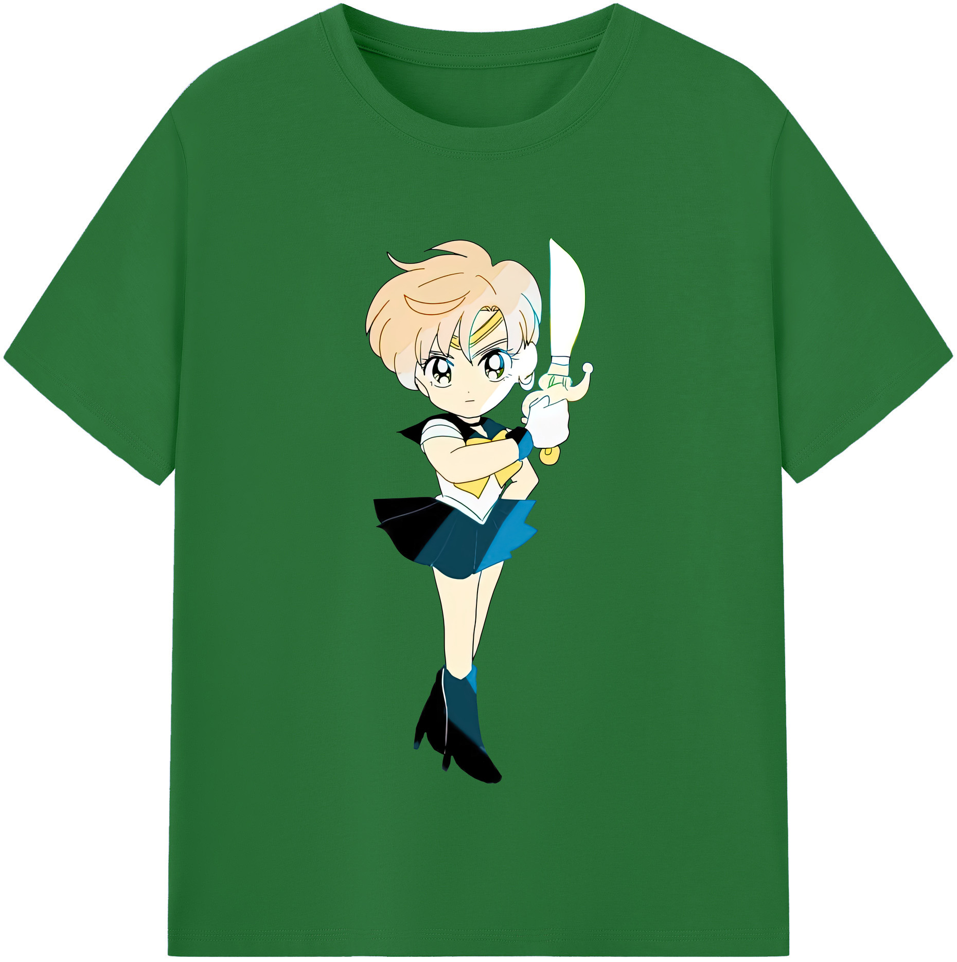 （画像用） 美少女戦士セーラームーン 天王はるか Sailor Moon Tenoh Haruka 綿100％半袖Tシャツ（フロントプリント）