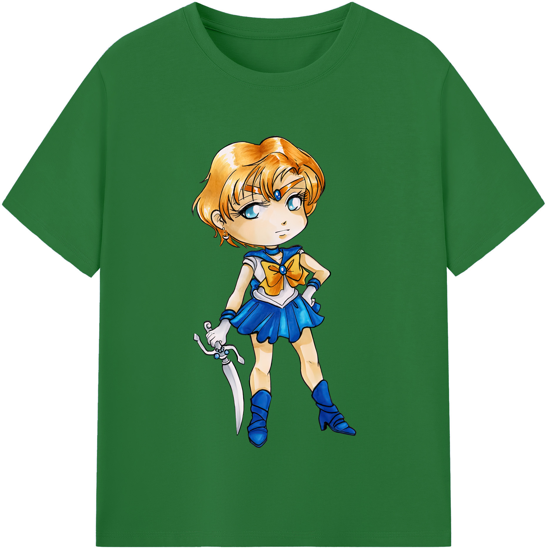 （画像用） 美少女戦士セーラームーン 天王はるか Sailor Moon Tenoh Haruka 綿100％半袖Tシャツ（フロントプリント）
