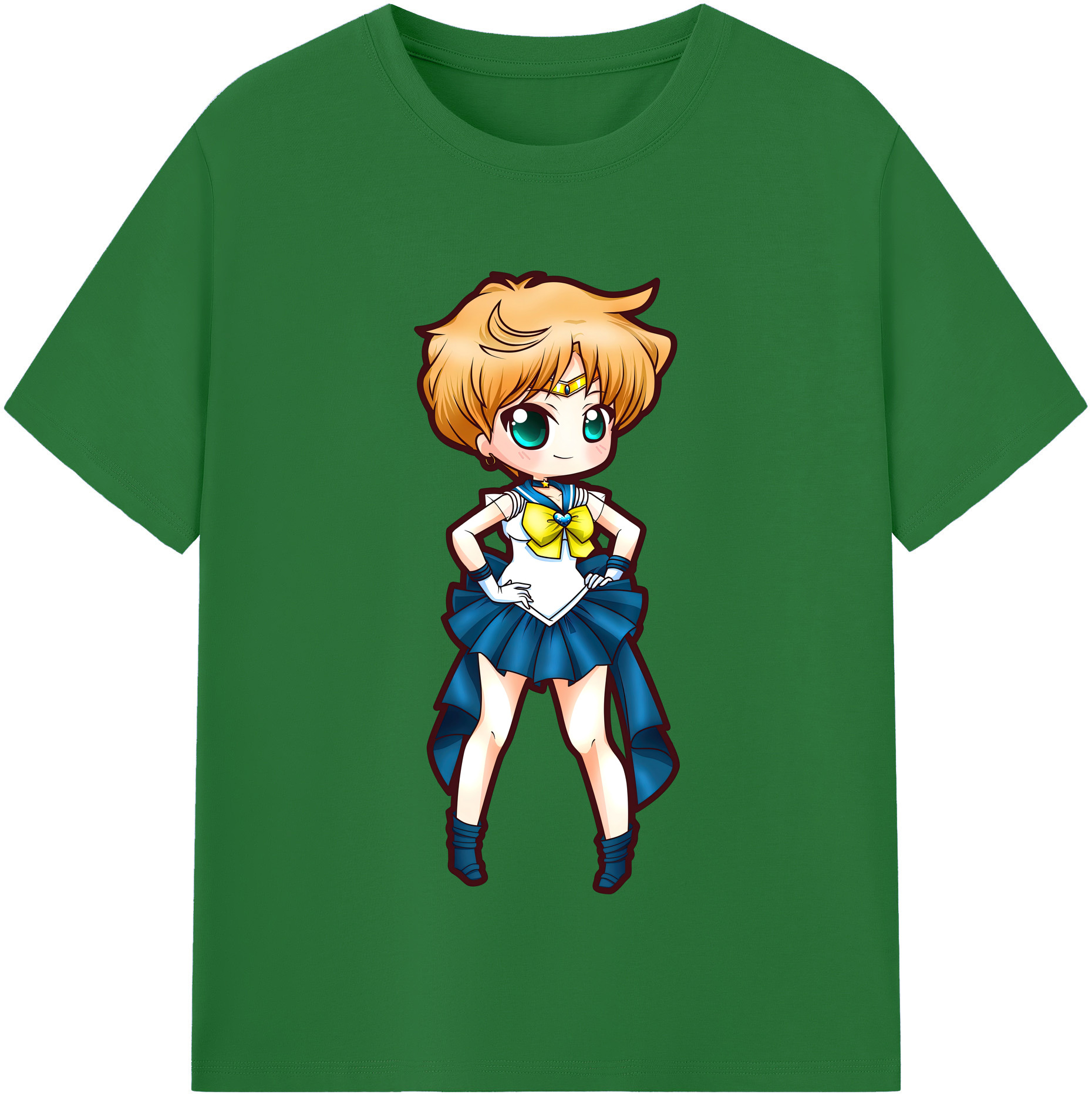 （画像用） 美少女戦士セーラームーン 天王はるか Sailor Moon Tenoh Haruka 綿100％半袖Tシャツ（フロントプリント）