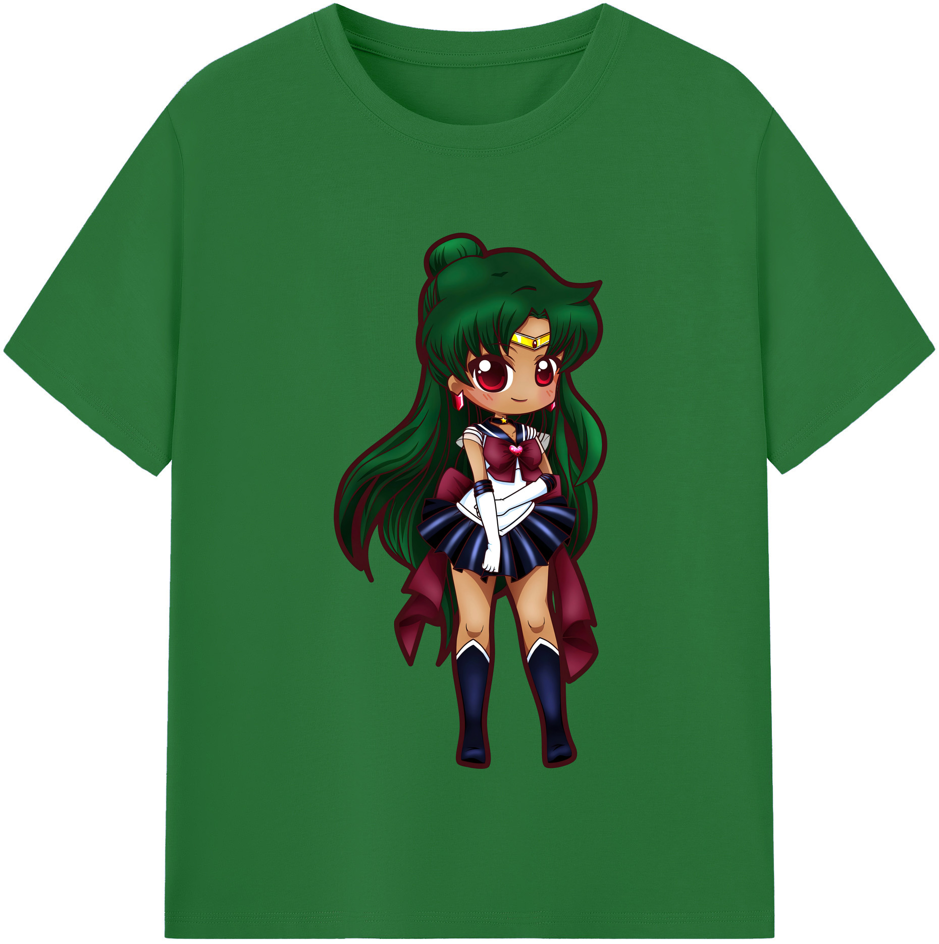 （画像用） 美少女戦士セーラームーン 冥王せつな Sailor Moon Meiou Setsuna 綿100％半袖Tシャツ（フロントプリント）