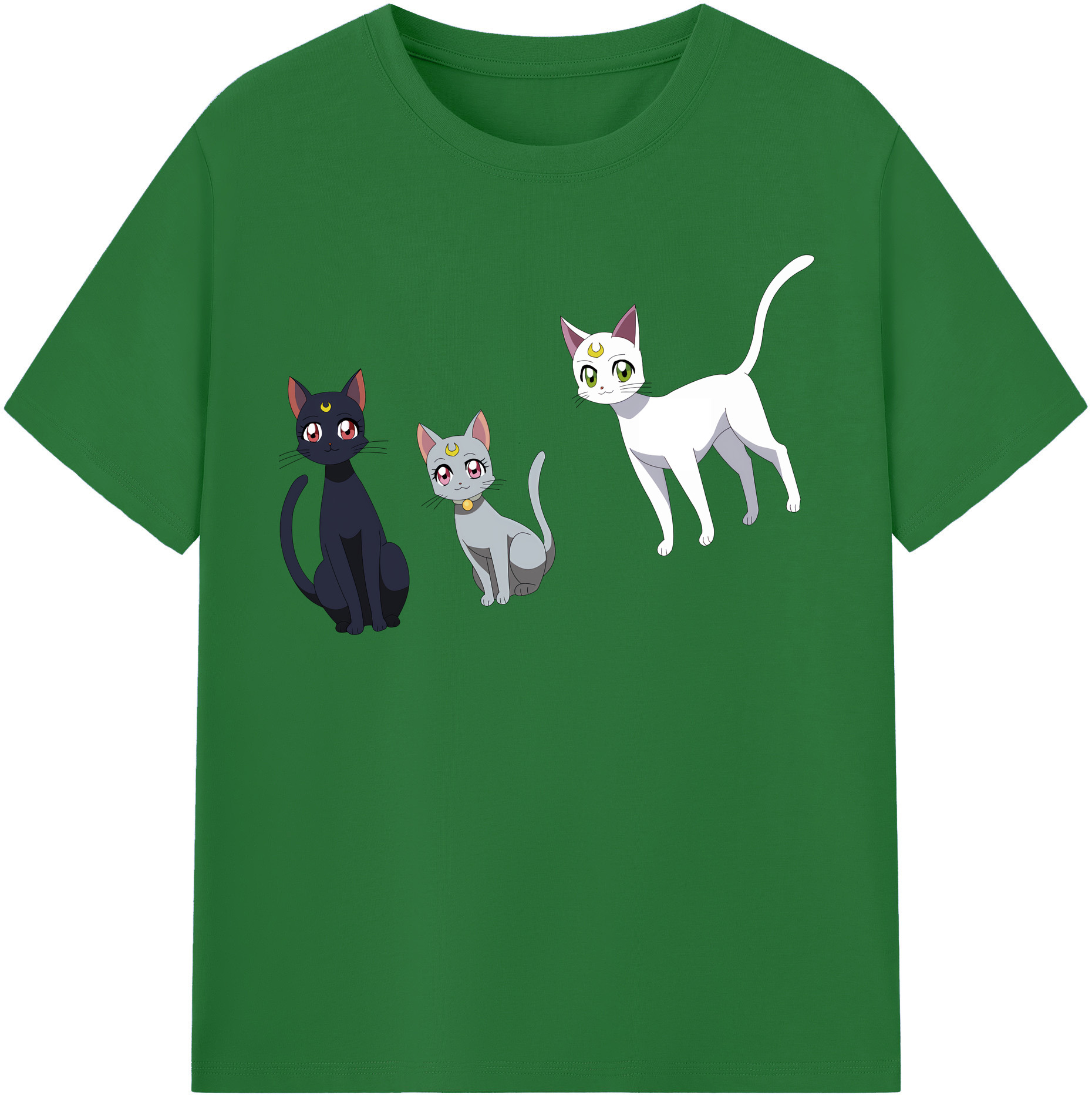 （画像用） 美少女戦士セーラームーン Sailor Moon 綿100％半袖Tシャツ（フロントプリント）