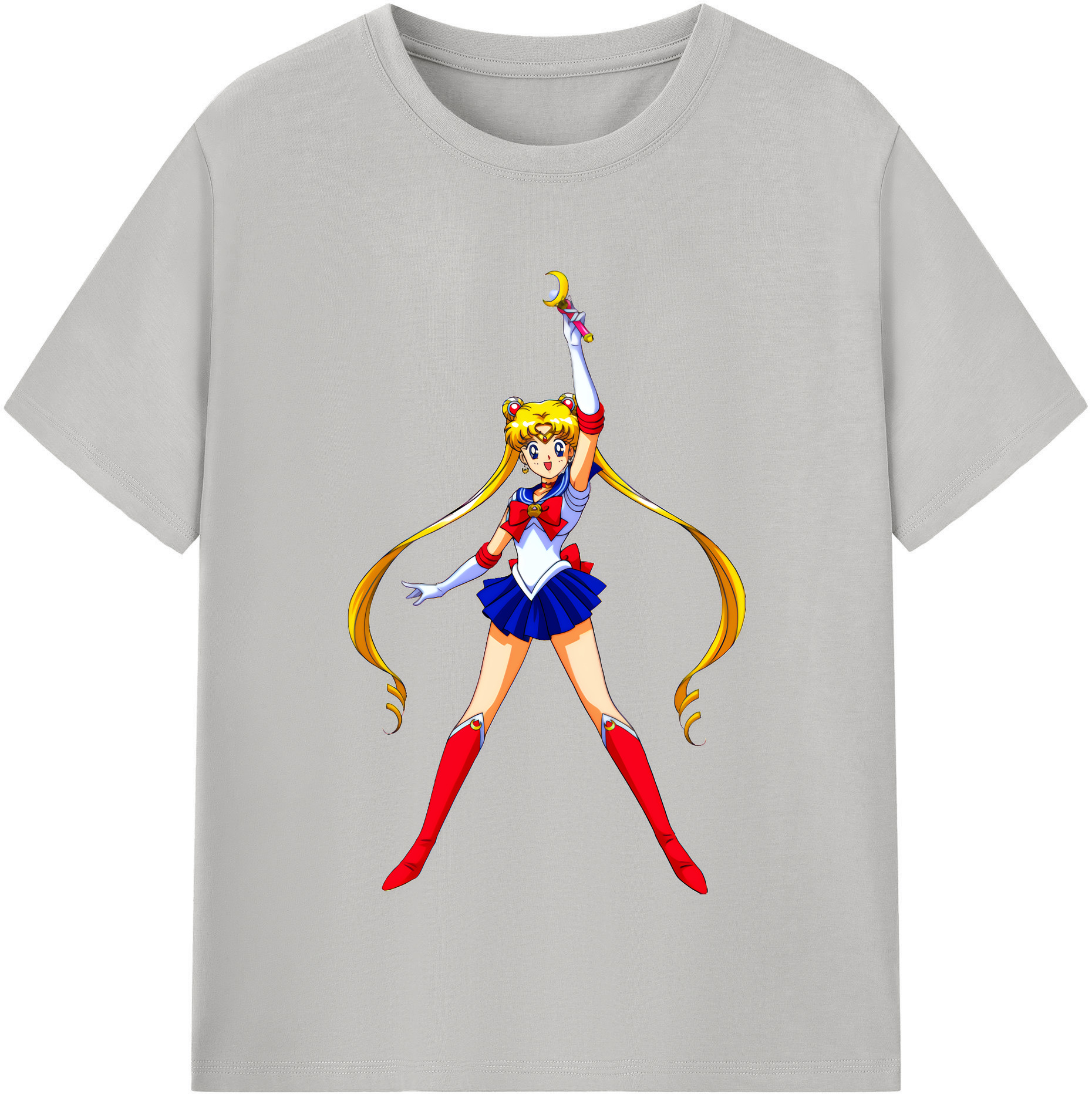 （画像用） 美少女戦士セーラームーン 月野 うさぎ つきの うさぎ Sailor Moon Tsukino Usagi 綿100％半袖Tシャツ（フロントプリント）