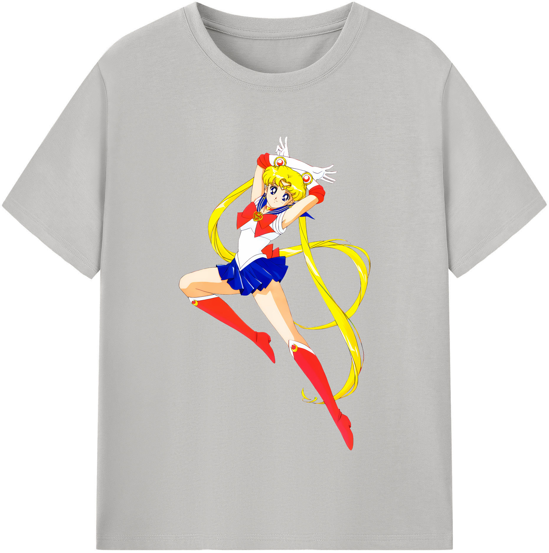 （画像用） 美少女戦士セーラームーン 月野 うさぎ つきの うさぎ Sailor Moon Tsukino Usagi 綿100％半袖Tシャツ（フロントプリント）