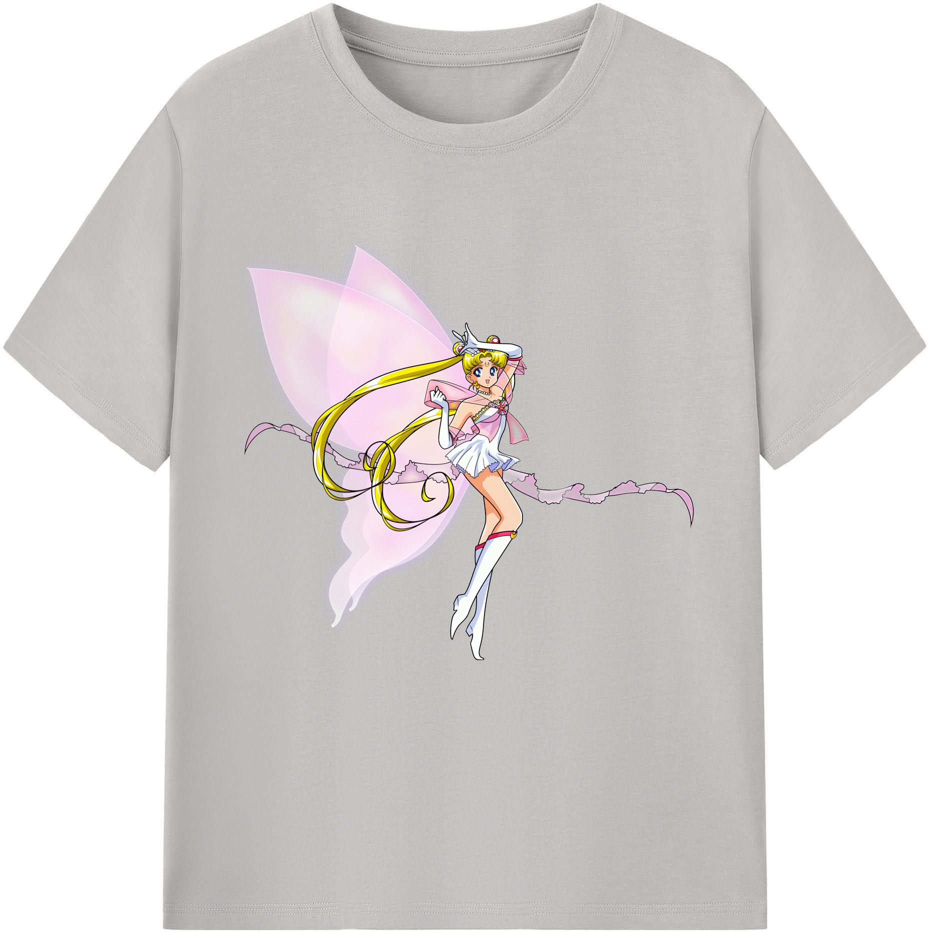 （画像用） 美少女戦士セーラームーン 月野 うさぎ つきの うさぎ Sailor Moon Tsukino Usagi 綿100％半袖Tシャツ（フロントプリント）