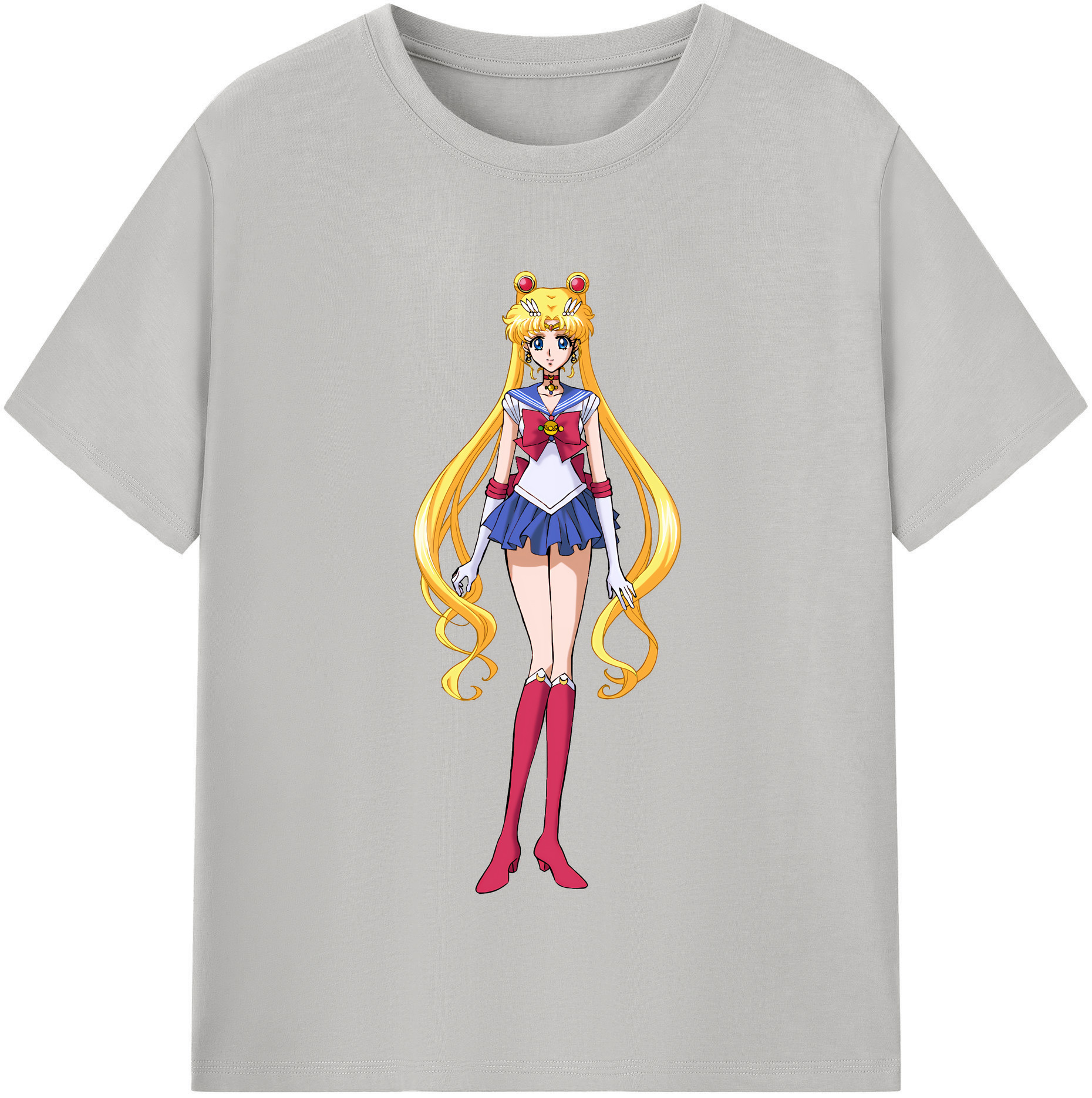 （画像用） 美少女戦士セーラームーン 月野 うさぎ つきの うさぎ Sailor Moon Tsukino Usagi 綿100％半袖Tシャツ（フロントプリント）