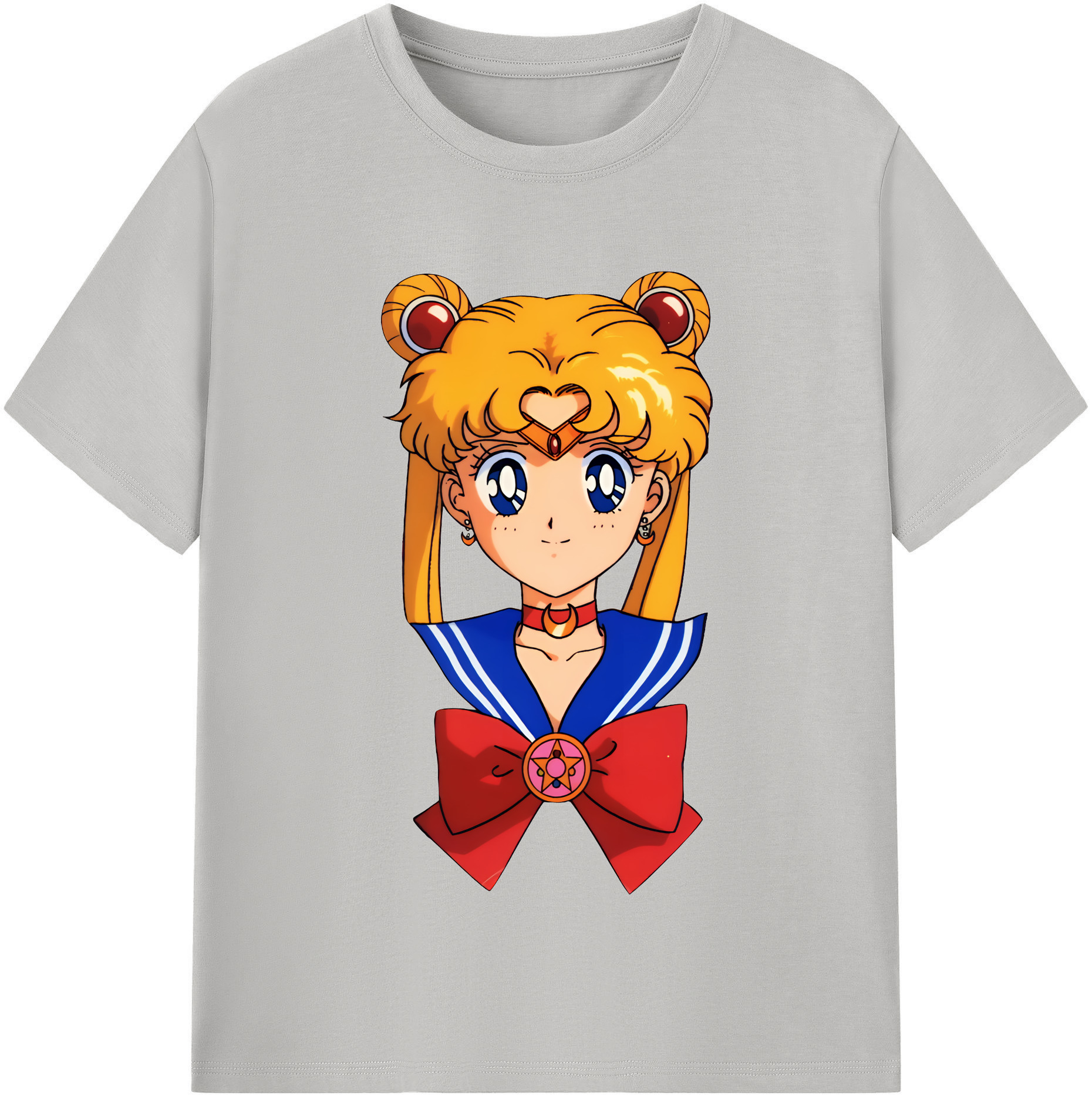 （画像用） 美少女戦士セーラームーン 月野 うさぎ つきの うさぎ Sailor Moon Tsukino Usagi 綿100％半袖Tシャツ（フロントプリント）