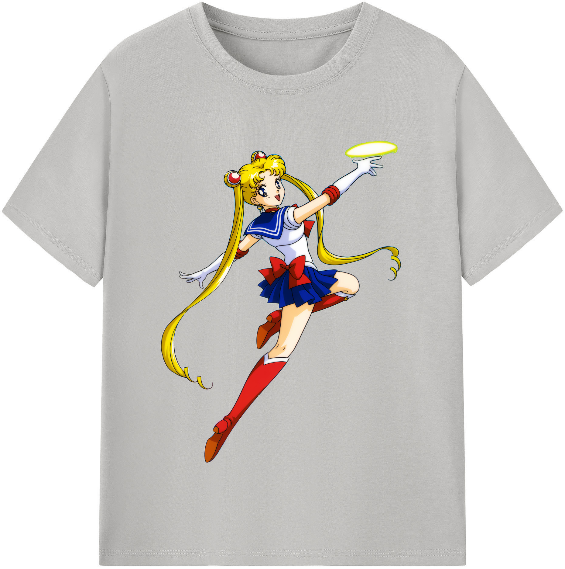 （画像用） 美少女戦士セーラームーン 月野 うさぎ つきの うさぎ Sailor Moon Tsukino Usagi 綿100％半袖Tシャツ（フロントプリント）