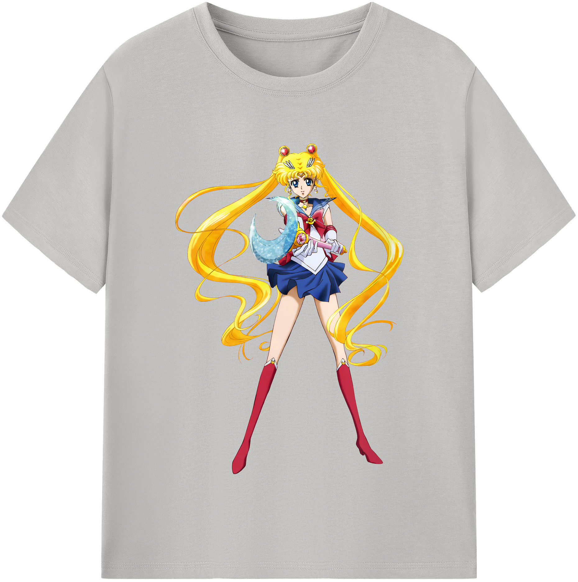 （画像用） 美少女戦士セーラームーン 月野 うさぎ つきの うさぎ Sailor Moon Tsukino Usagi 綿100％半袖Tシャツ（フロントプリント）