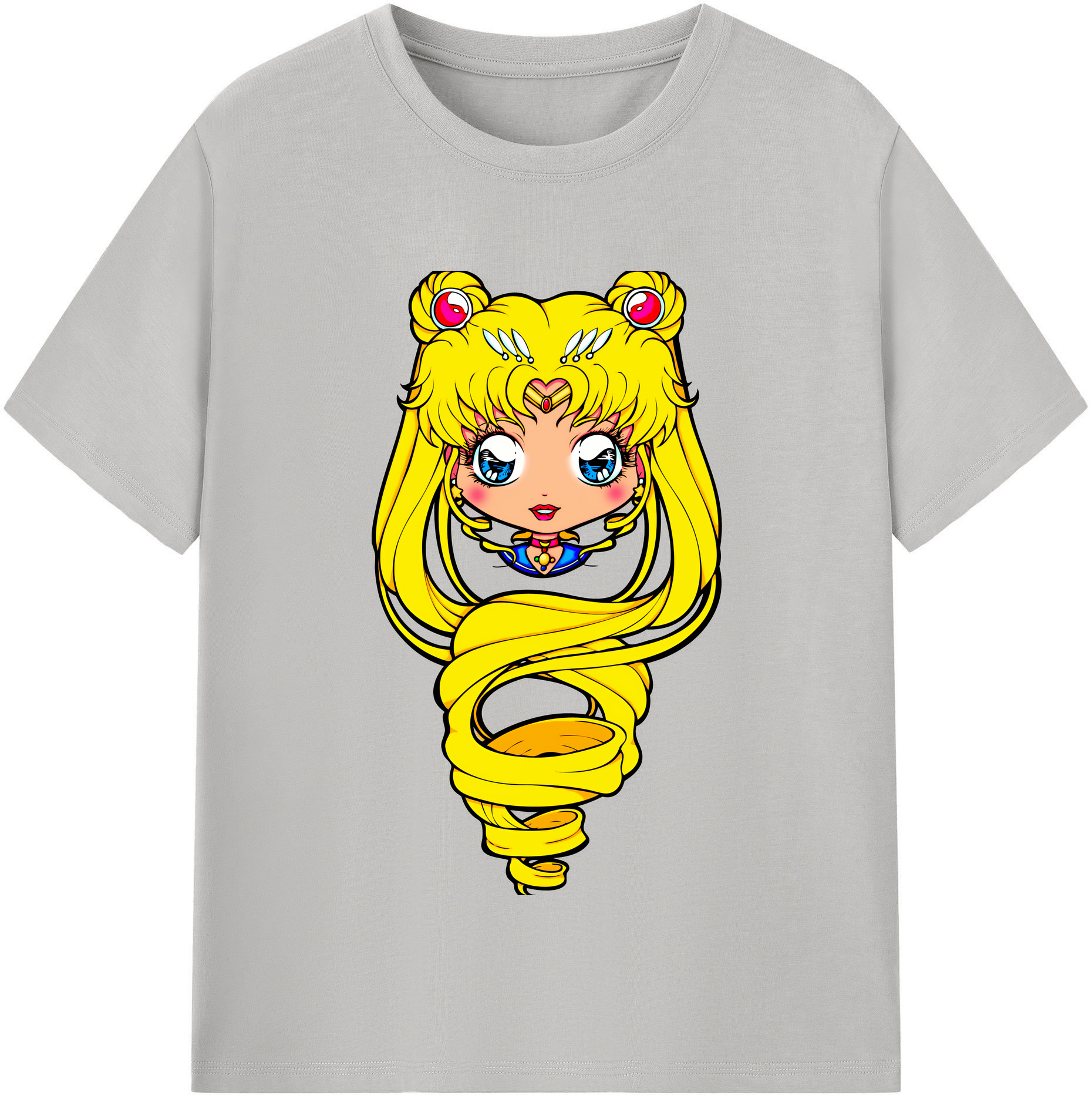 （画像用） 美少女戦士セーラームーン 月野 うさぎ つきの うさぎ Sailor Moon Tsukino Usagi 綿100％半袖Tシャツ（フロントプリント）