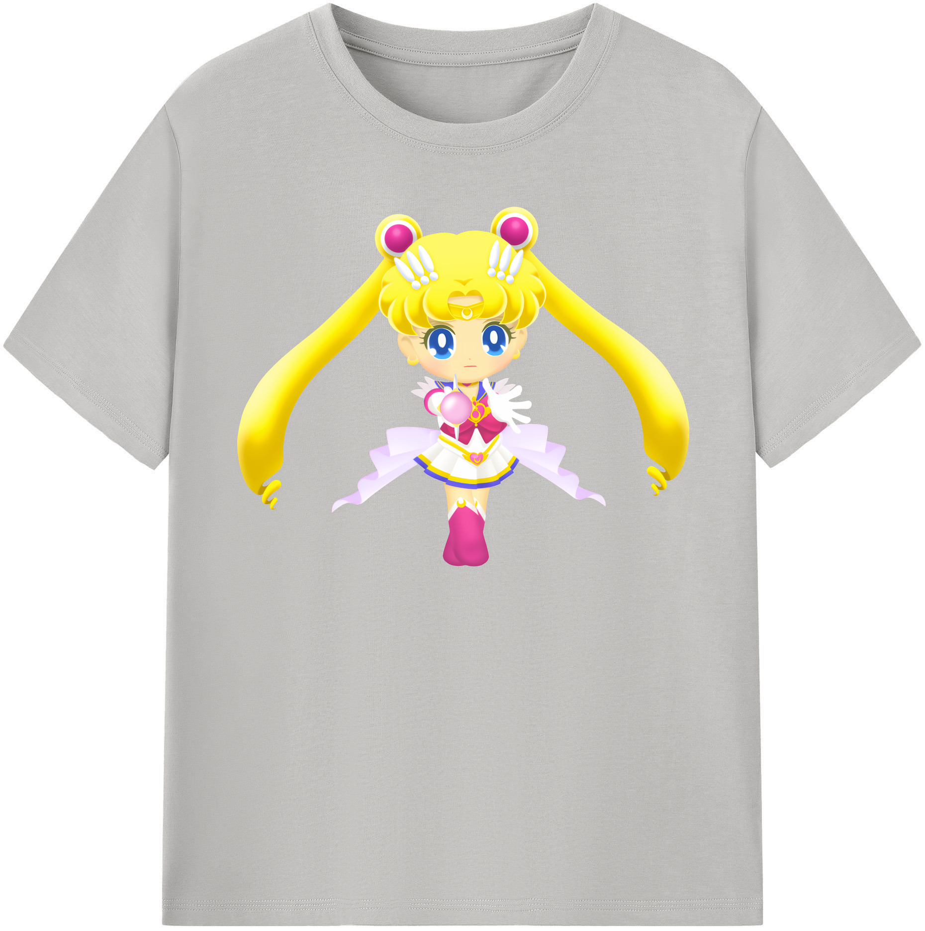 （画像用） 美少女戦士セーラームーン 月野 うさぎ つきの うさぎ Sailor Moon Tsukino Usagi 綿100％半袖Tシャツ（フロントプリント）