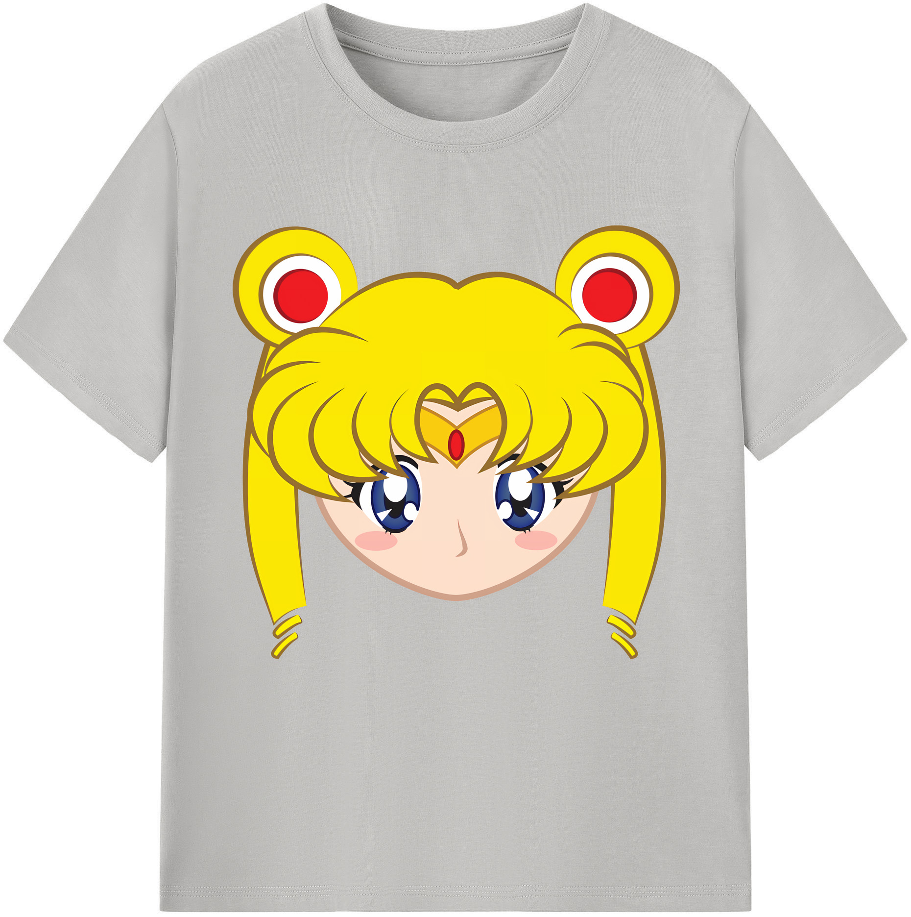 （画像用） 美少女戦士セーラームーン 月野 うさぎ つきの うさぎ Sailor Moon Tsukino Usagi 綿100％半袖Tシャツ（フロントプリント）