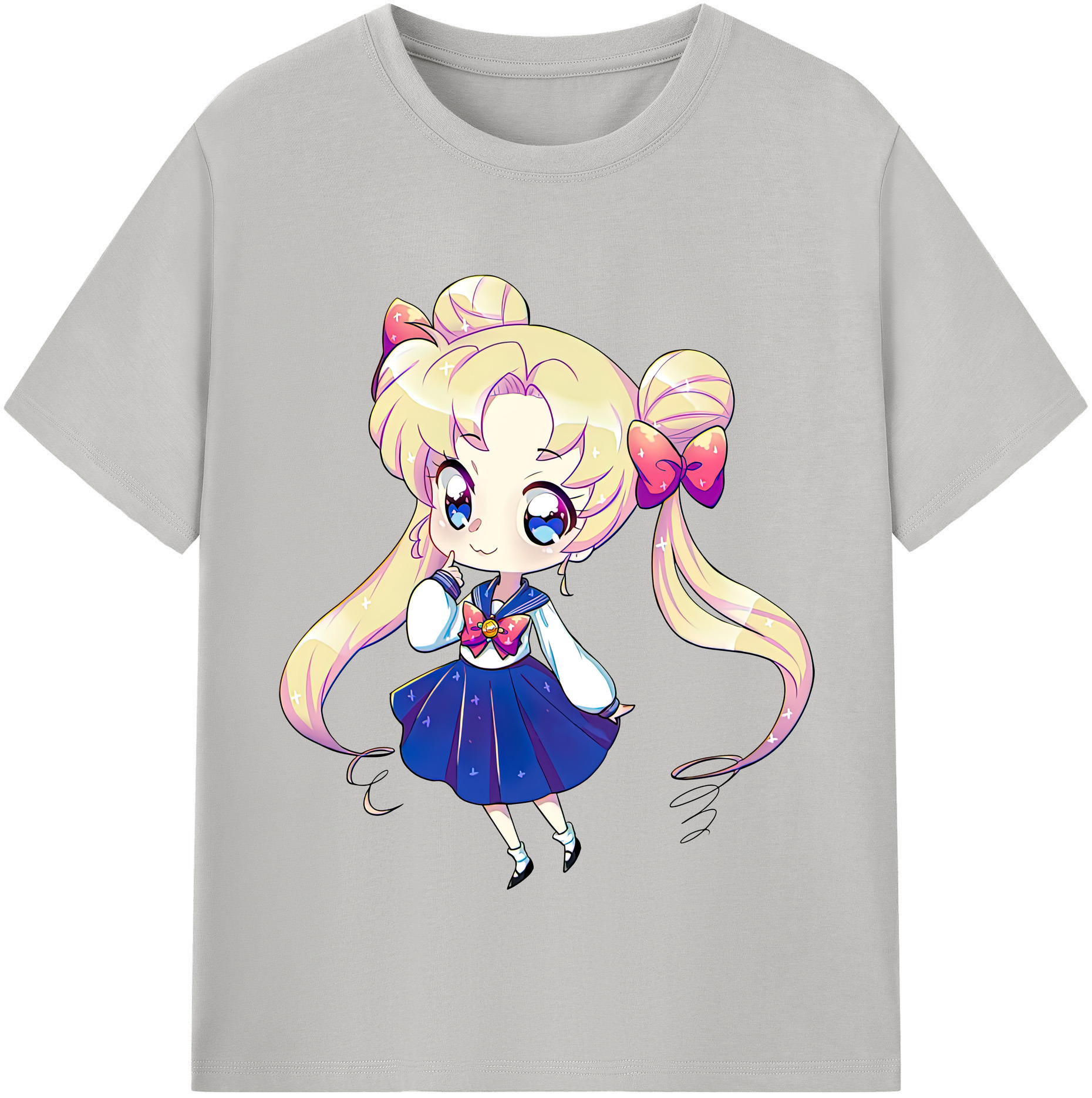 （画像用） 美少女戦士セーラームーン 月野 うさぎ つきの うさぎ Sailor Moon Tsukino Usagi 綿100％半袖Tシャツ（フロントプリント）