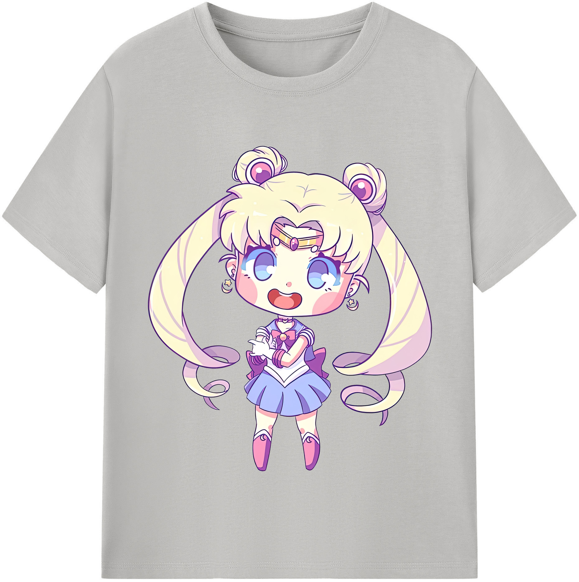 （画像用） 美少女戦士セーラームーン 月野 うさぎ つきの うさぎ Sailor Moon Tsukino Usagi 綿100％半袖Tシャツ（フロントプリント）