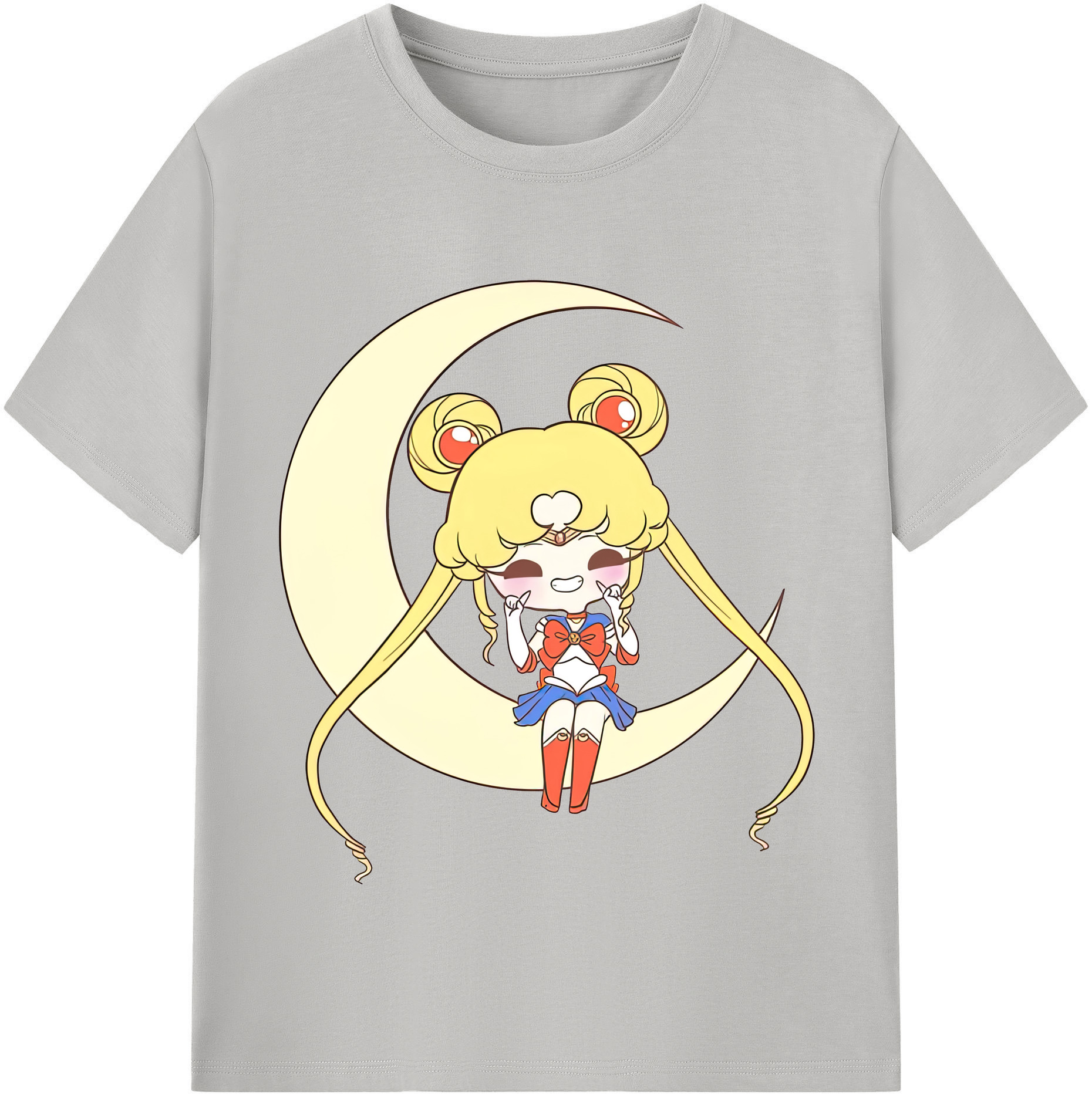 （画像用） 美少女戦士セーラームーン 月野 うさぎ つきの うさぎ Sailor Moon Tsukino Usagi 綿100％半袖Tシャツ（フロントプリント）