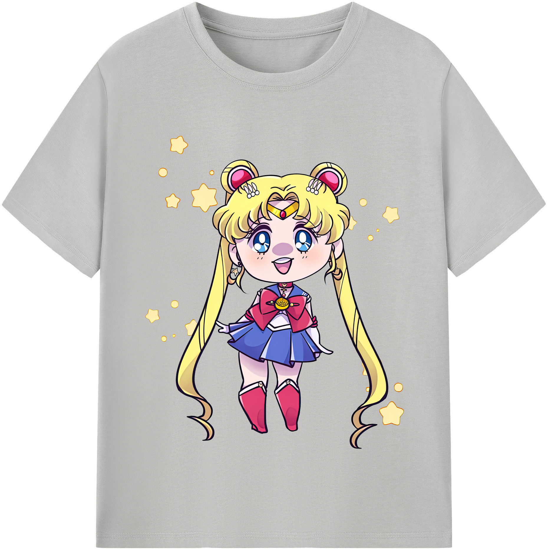 （画像用） 美少女戦士セーラームーン 月野 うさぎ つきの うさぎ Sailor Moon Tsukino Usagi 綿100％半袖Tシャツ（フロントプリント）