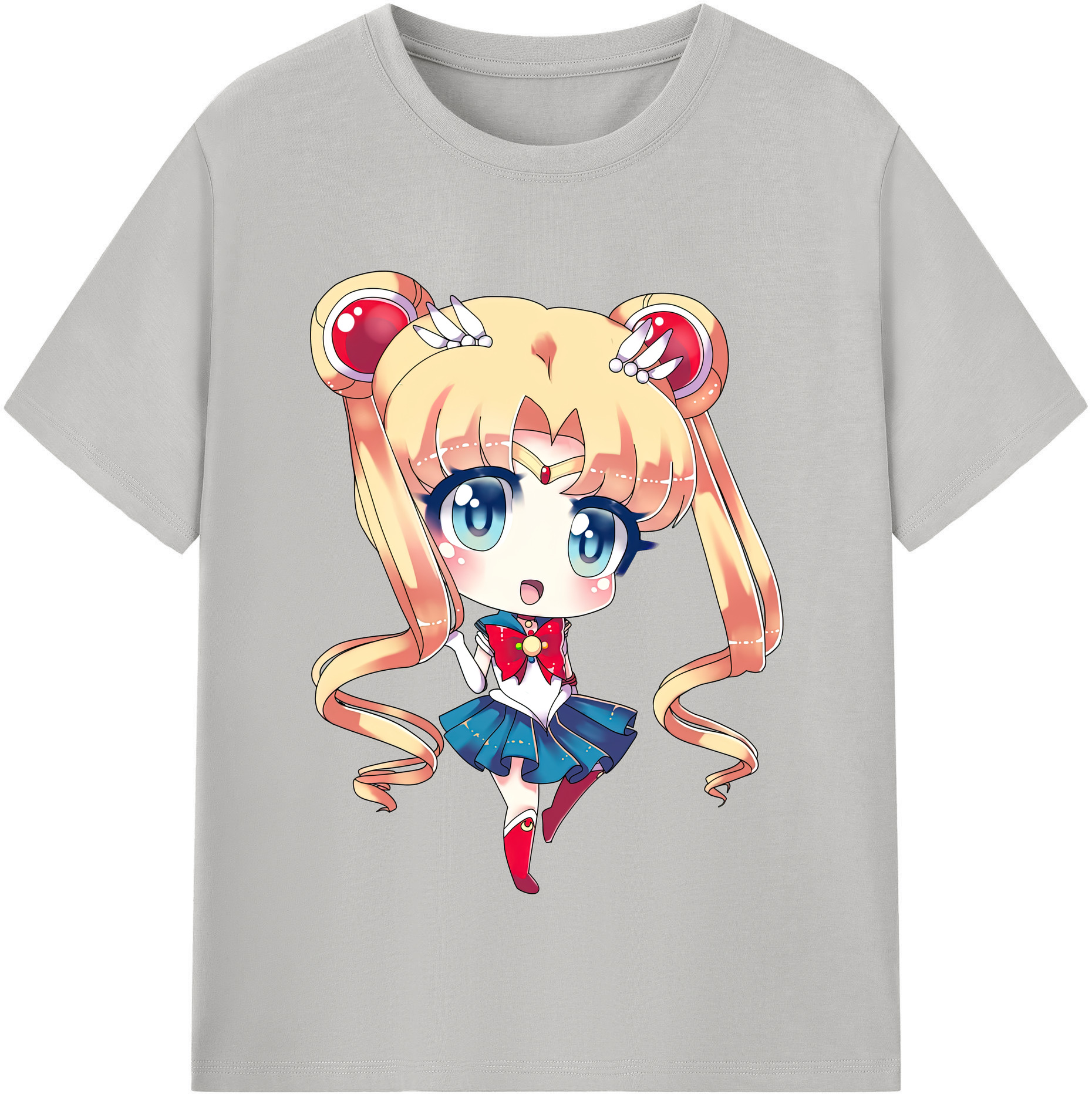 （画像用） 美少女戦士セーラームーン 月野 うさぎ つきの うさぎ Sailor Moon Tsukino Usagi 綿100％半袖Tシャツ（フロントプリント）