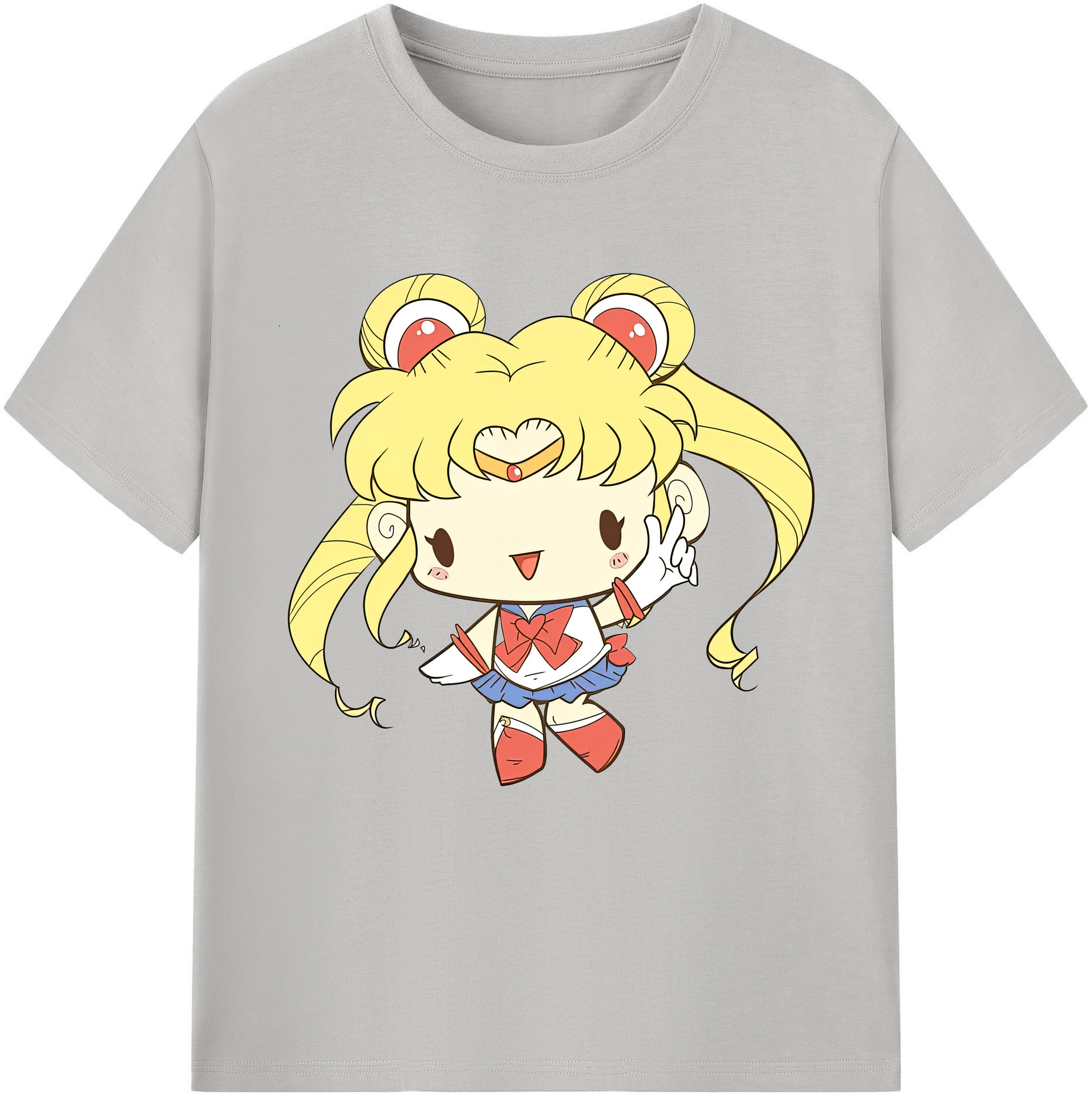 （画像用） 美少女戦士セーラームーン 月野 うさぎ つきの うさぎ Sailor Moon Tsukino Usagi 綿100％半袖Tシャツ（フロントプリント）