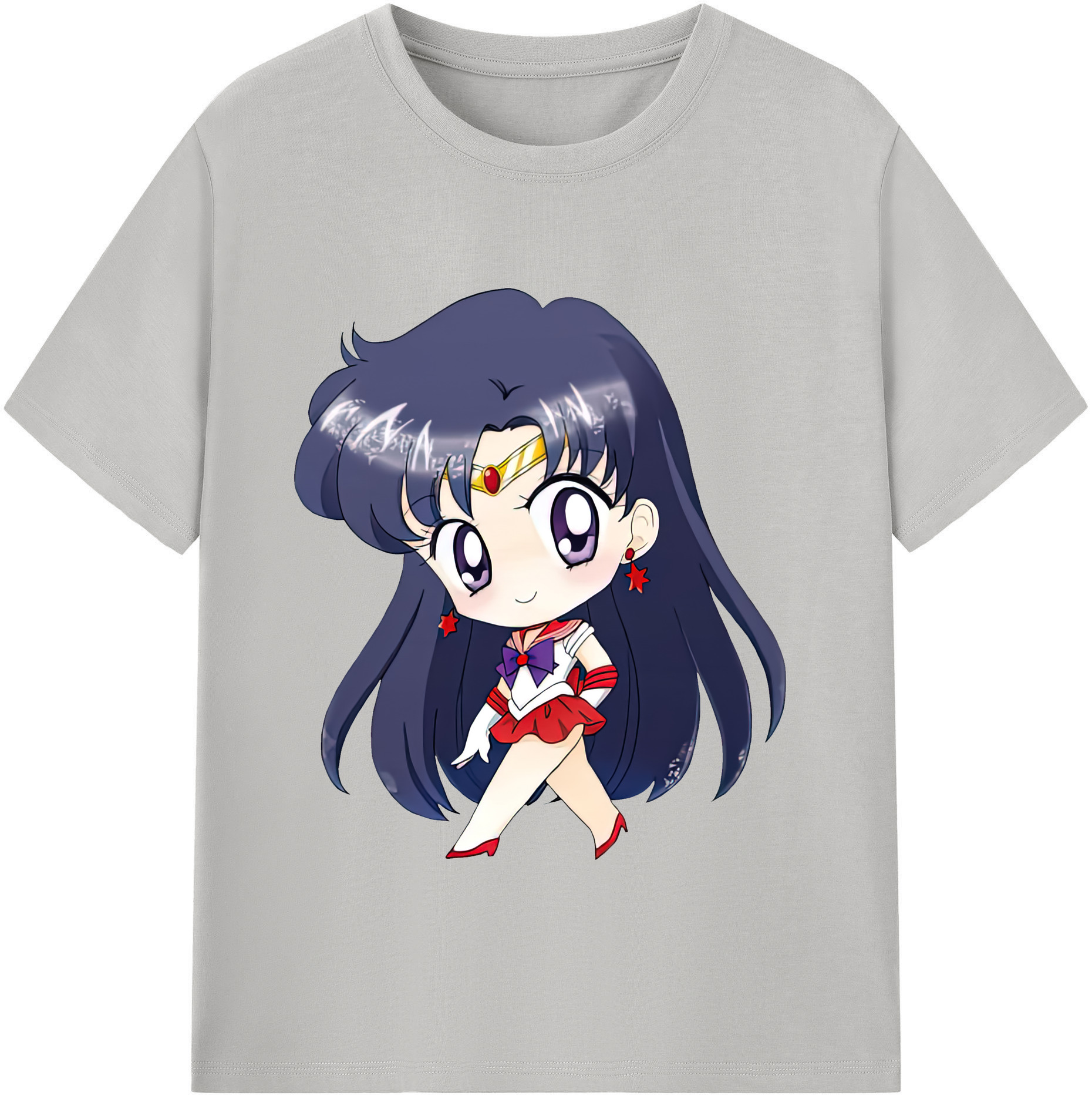 （画像用） 美少女戦士セーラームーン 火野レイ ひの レイ Sailor Moon Hino Rei （セーラーマーズ,Sailor Mars） 綿100％半袖Tシャツ（フロントプリント）