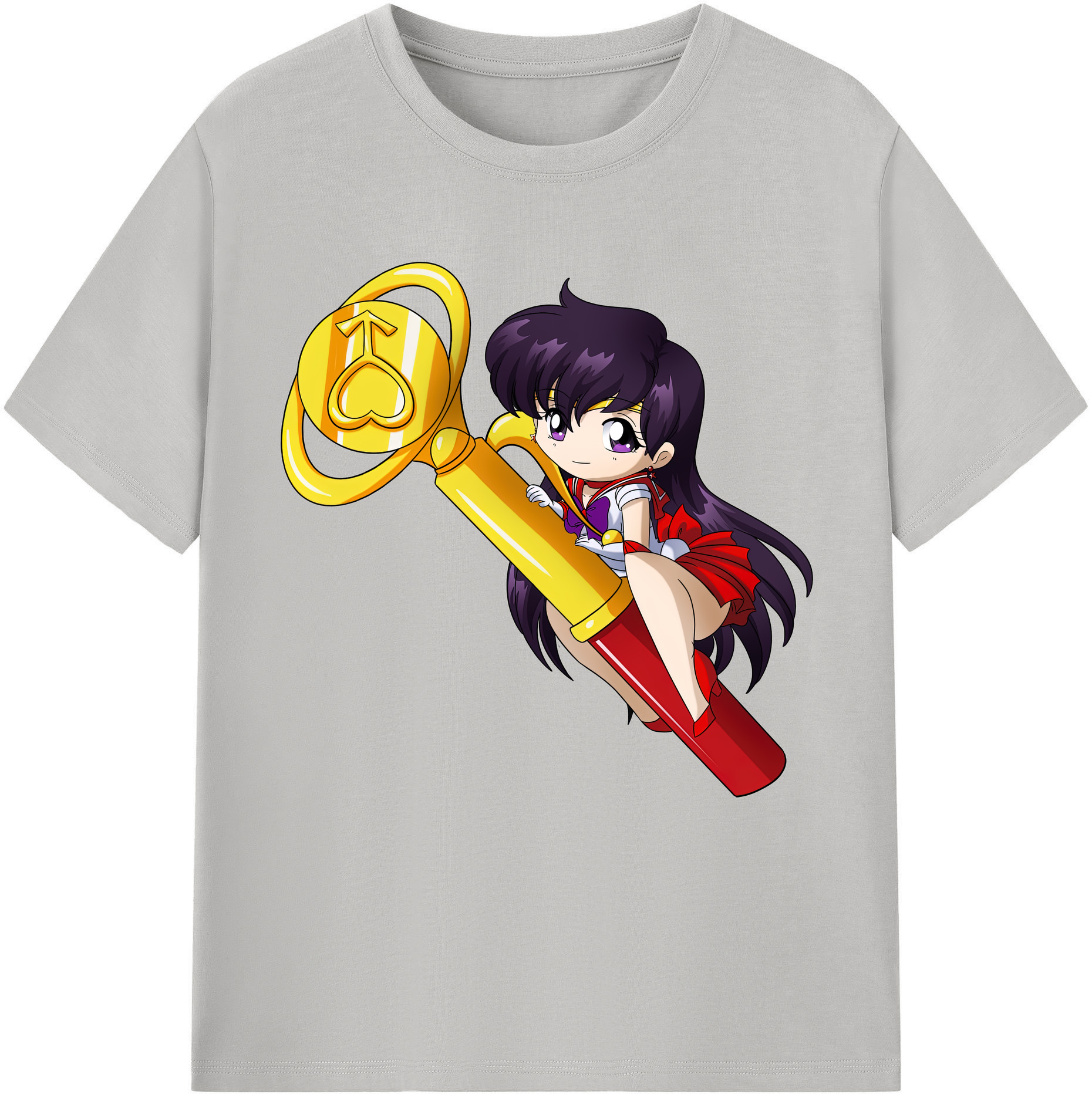 （画像用） 美少女戦士セーラームーン 火野レイ ひの レイ Sailor Moon Hino Rei （セーラーマーズ,Sailor Mars） 綿100％半袖Tシャツ（フロントプリント）