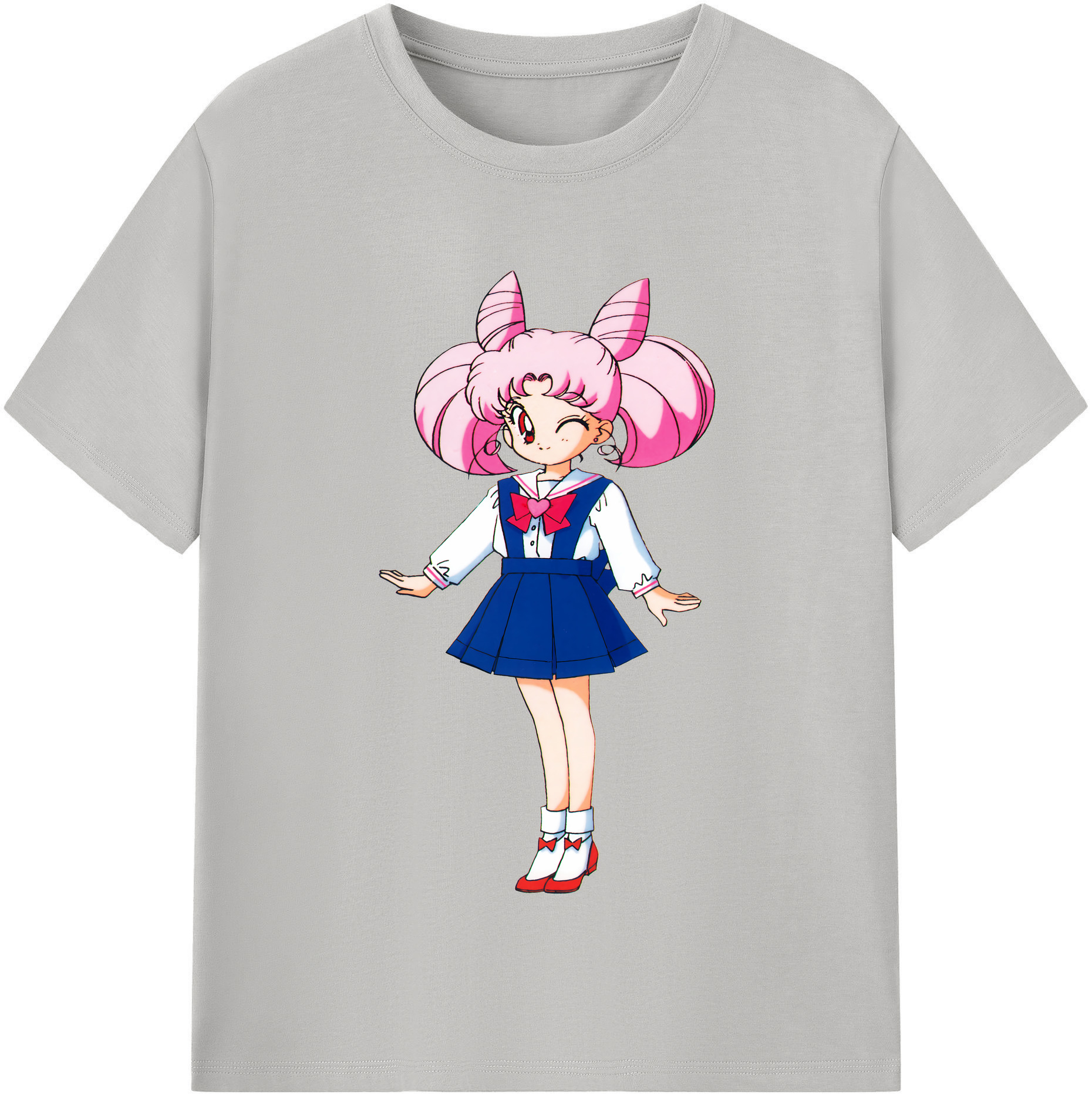 （画像用） 美少女戦士セーラームーン ちびうさ Sailor Moon Chibiusa Tsukino Usagi Small Lady Serenity 綿100％半袖Tシャツ（フロントプリント）