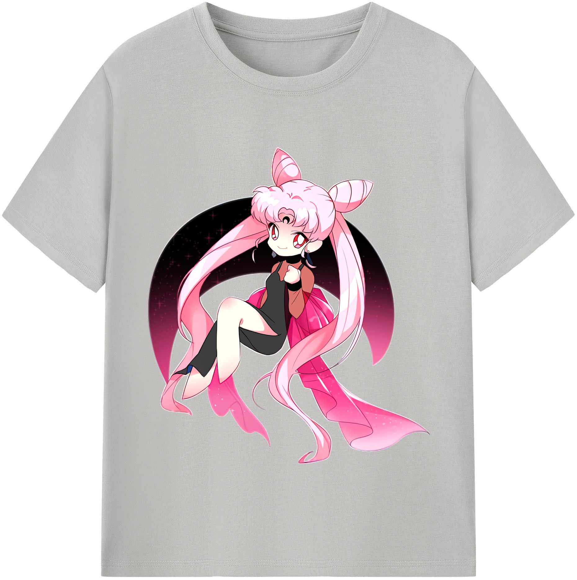 （画像用） 美少女戦士セーラームーン ちびうさ Sailor Moon Chibiusa Tsukino Usagi Small Lady Serenity 綿100％半袖Tシャツ（フロントプリント）