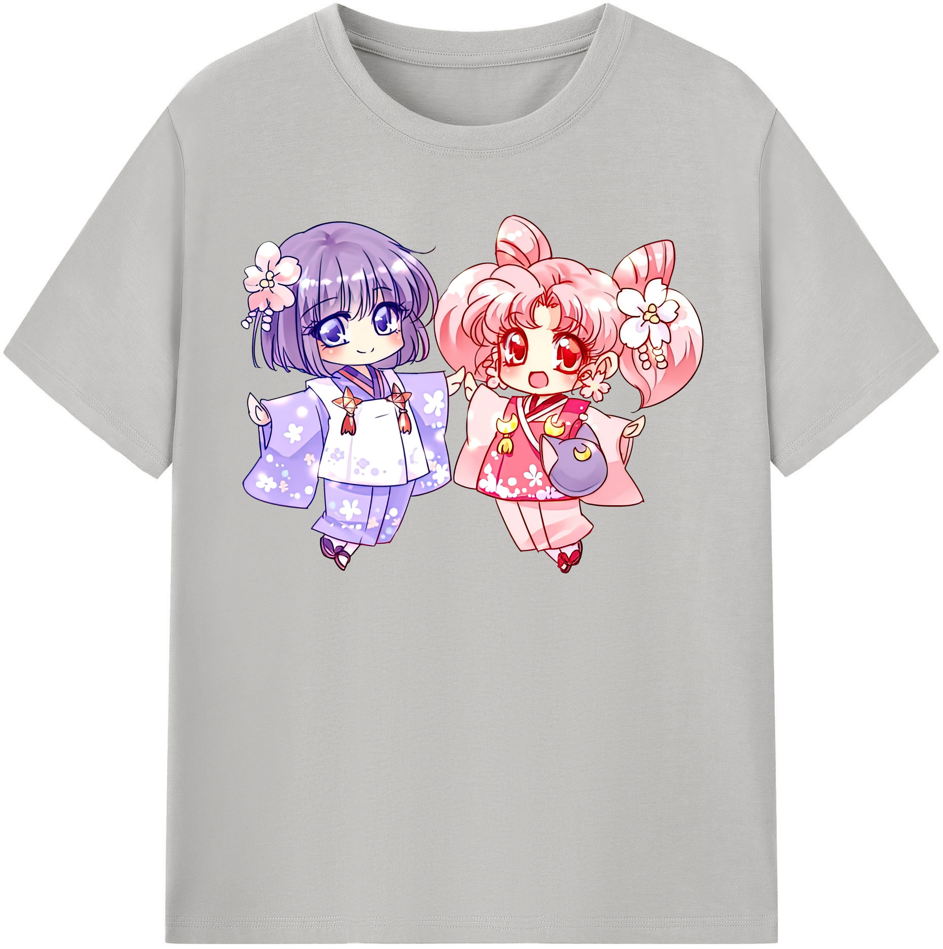 （画像用） 美少女戦士セーラームーン ちびうさ Sailor Moon Chibiusa Tsukino Usagi Small Lady Serenity 綿100％半袖Tシャツ（フロントプリント）