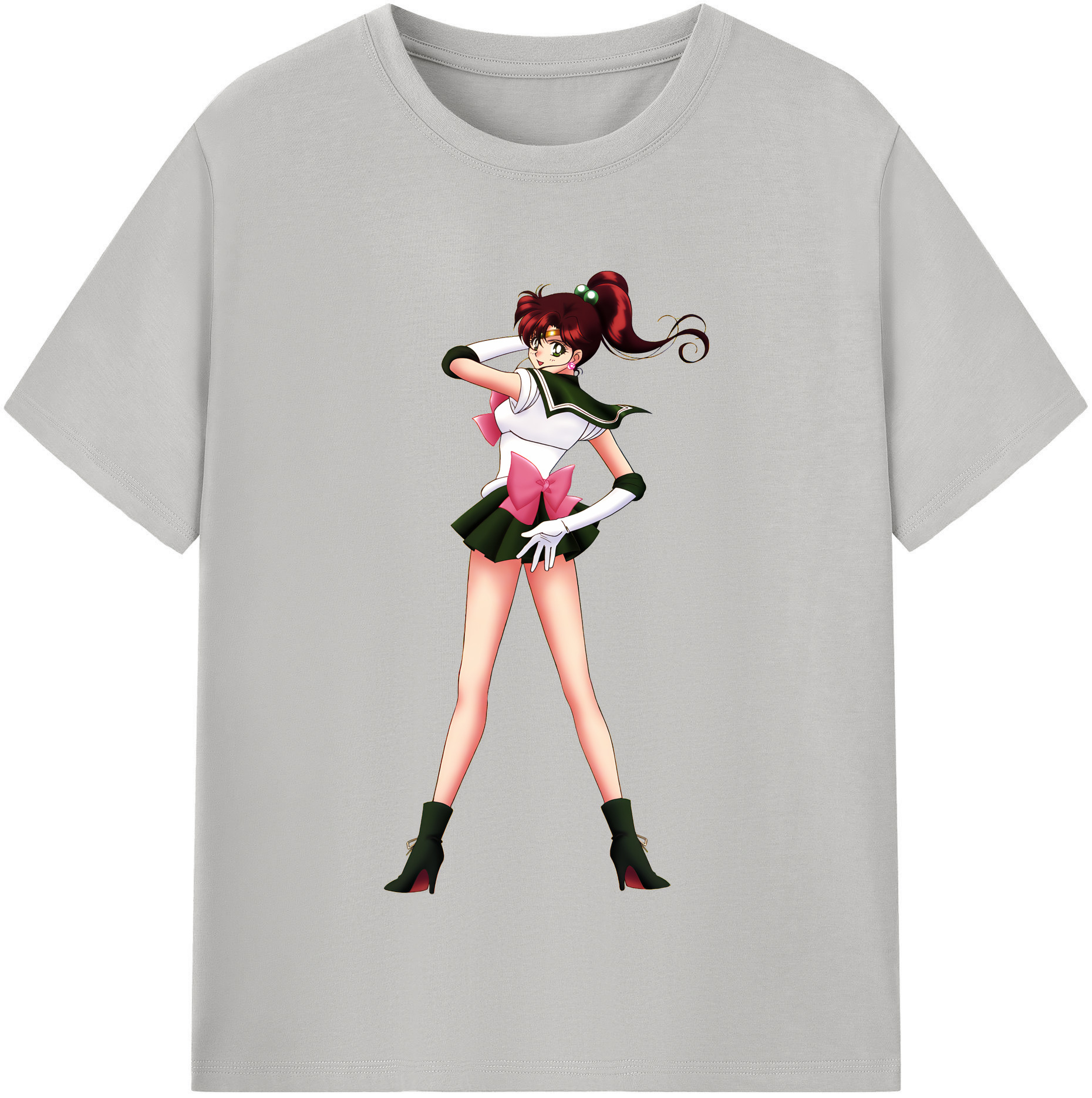 （画像用） 美少女戦士セーラームーン 木野 まこと きの まこと Sailor Moon Kino Makoto （セーラージュピター；Sailor Jupiter） 綿100％半袖Tシャツ（フロントプリント）