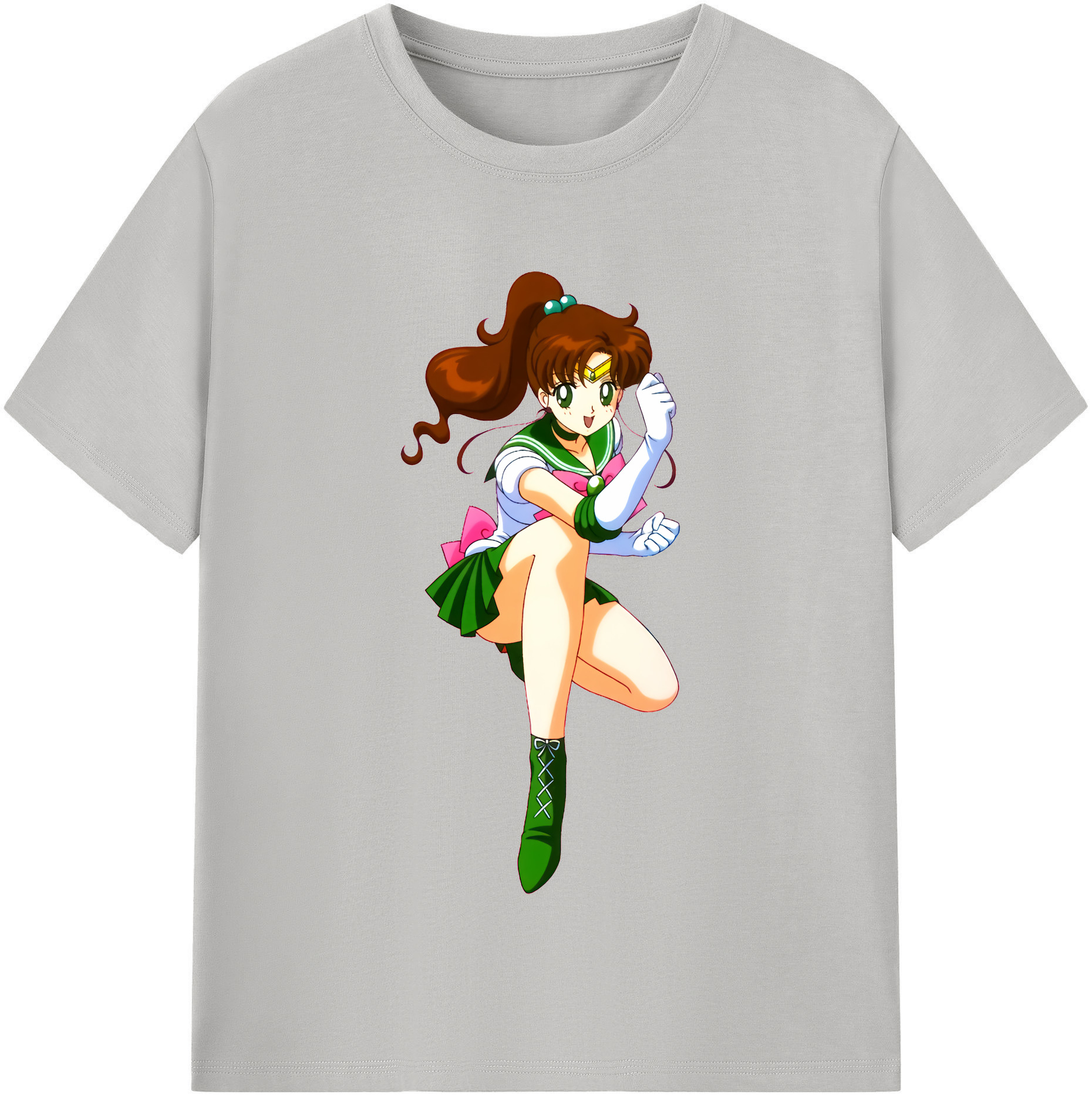 （画像用） 美少女戦士セーラームーン 木野 まこと きの まこと Sailor Moon Kino Makoto （セーラージュピター；Sailor Jupiter） 綿100％半袖Tシャツ（フロントプリント）