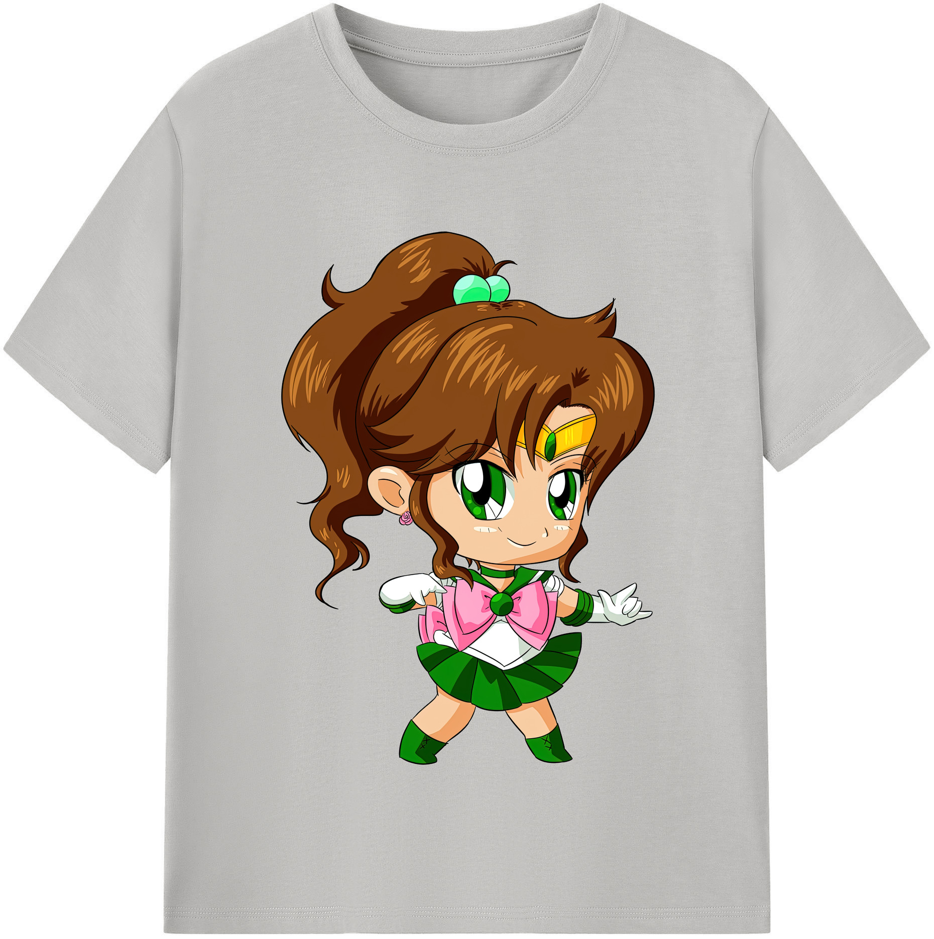 （画像用） 美少女戦士セーラームーン 木野 まこと きの まこと Sailor Moon Kino Makoto （セーラージュピター；Sailor Jupiter） 綿100％半袖Tシャツ（フロントプリント）