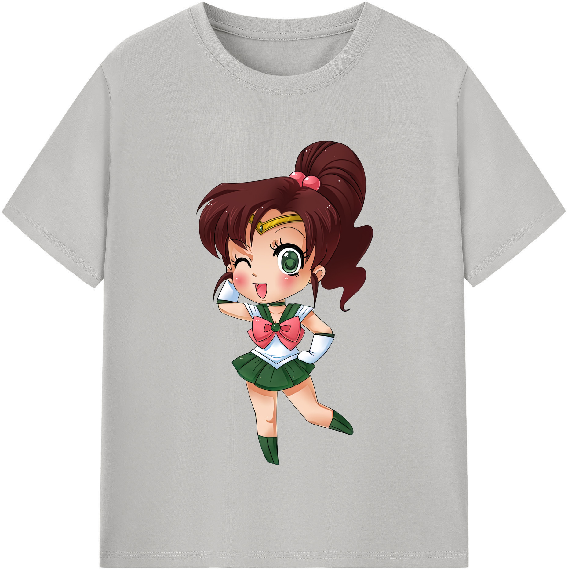 （画像用） 美少女戦士セーラームーン 木野 まこと きの まこと Sailor Moon Kino Makoto （セーラージュピター；Sailor Jupiter） 綿100％半袖Tシャツ（フロントプリント）