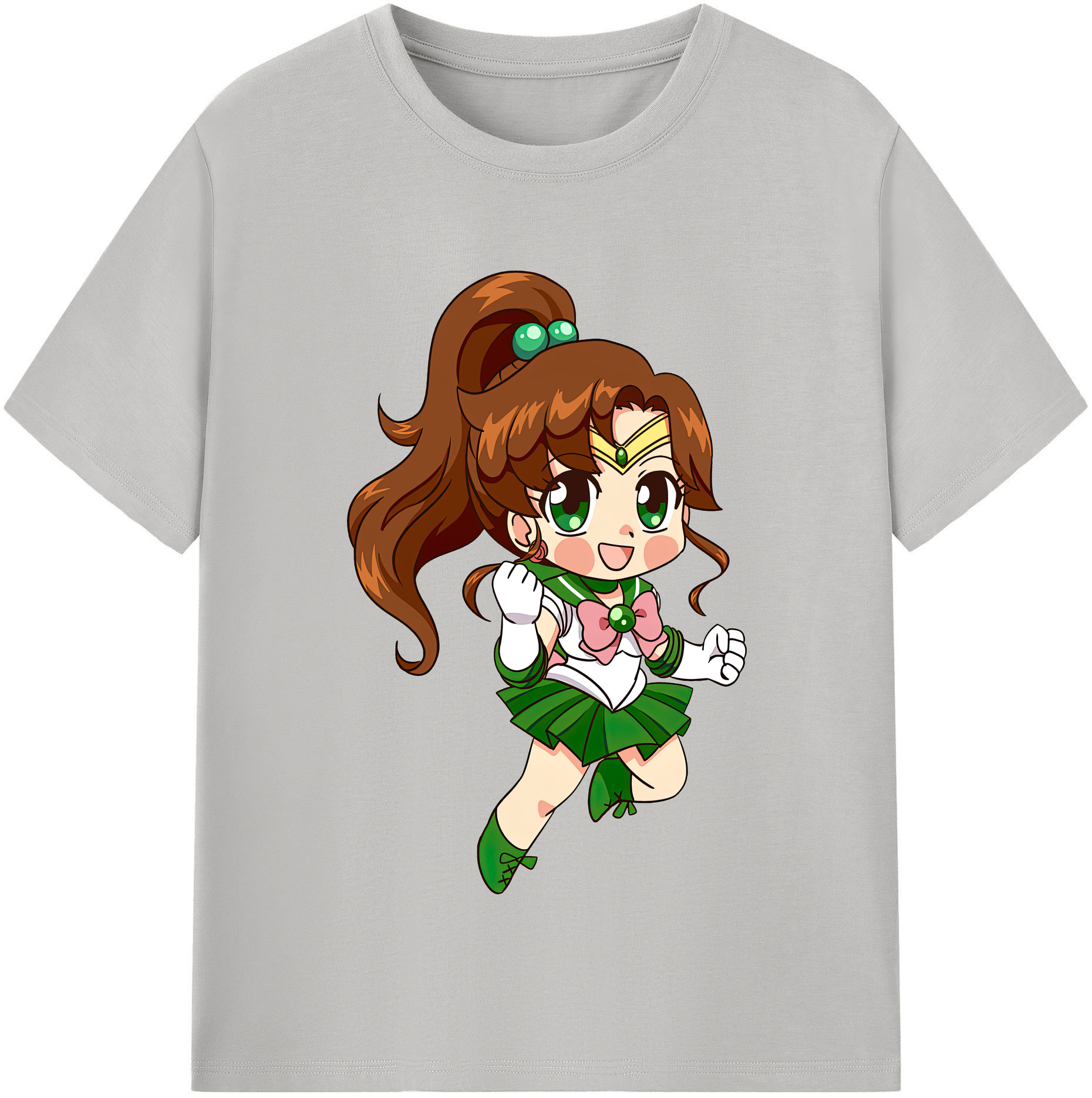 （画像用） 美少女戦士セーラームーン 木野 まこと きの まこと Sailor Moon Kino Makoto （セーラージュピター；Sailor Jupiter） 綿100％半袖Tシャツ（フロントプリント）