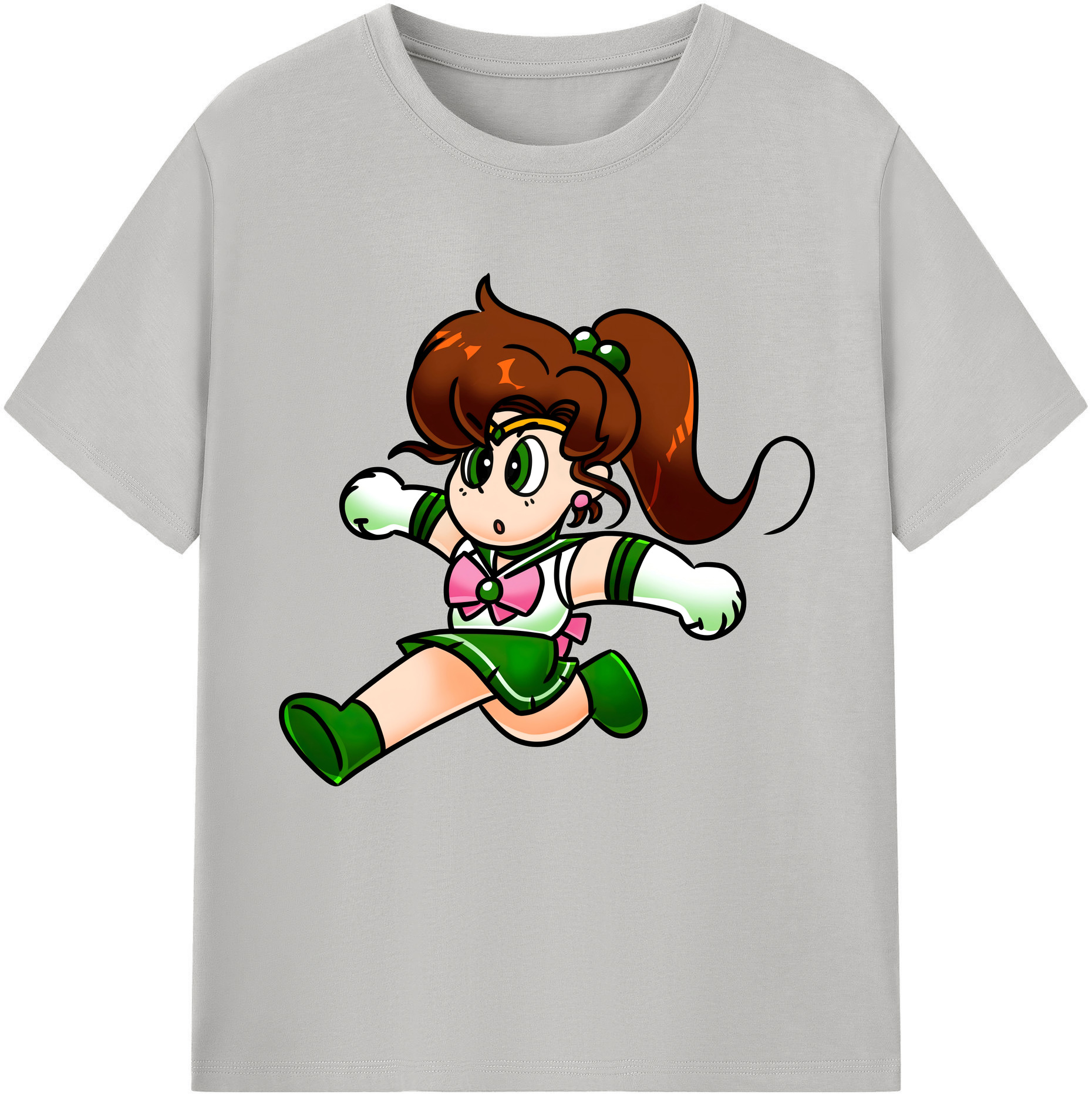 （画像用） 美少女戦士セーラームーン 木野 まこと きの まこと Sailor Moon Kino Makoto （セーラージュピター；Sailor Jupiter） 綿100％半袖Tシャツ（フロントプリント）