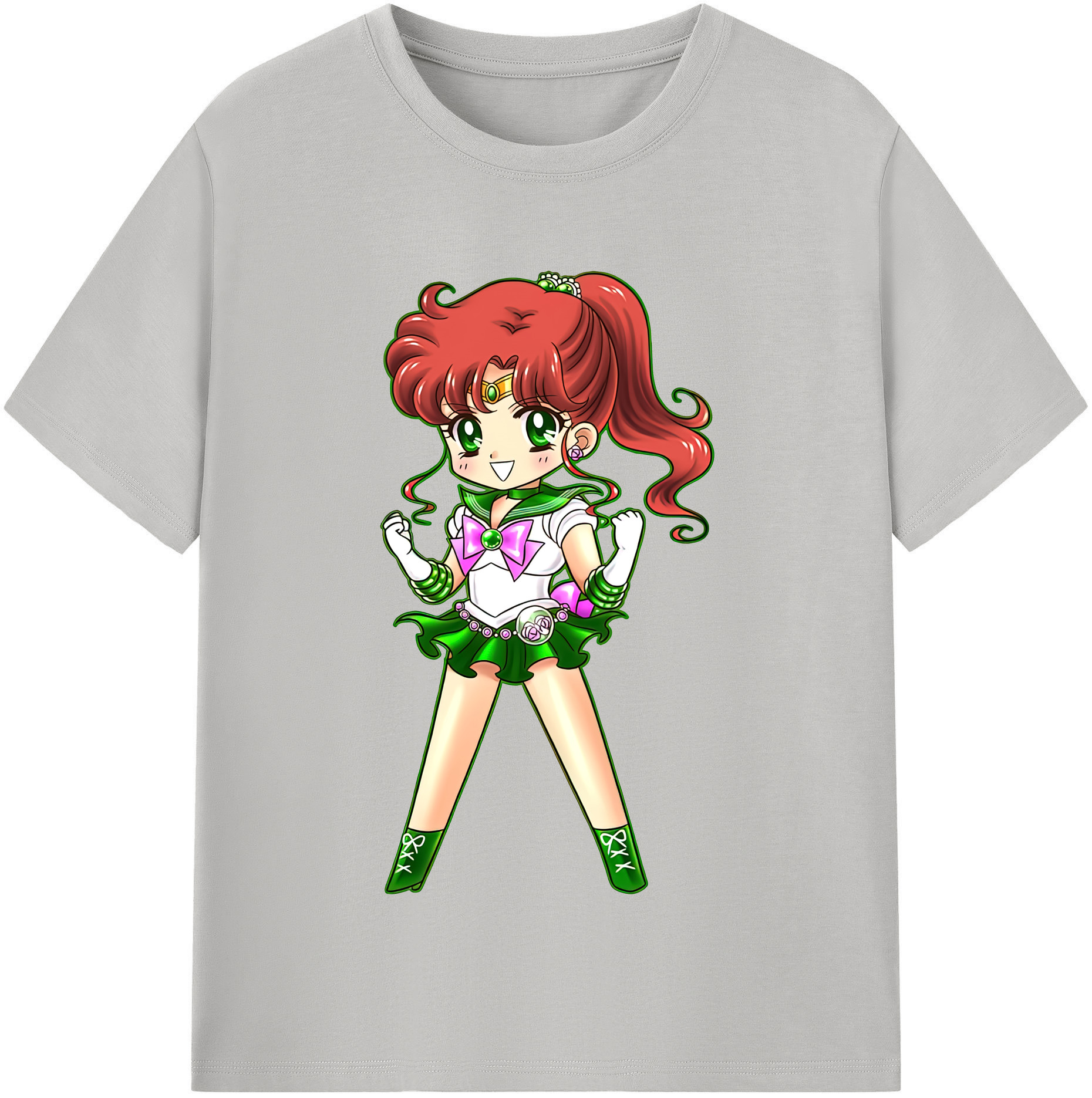 （画像用） 美少女戦士セーラームーン 木野 まこと きの まこと Sailor Moon Kino Makoto （セーラージュピター；Sailor Jupiter） 綿100％半袖Tシャツ（フロントプリント）