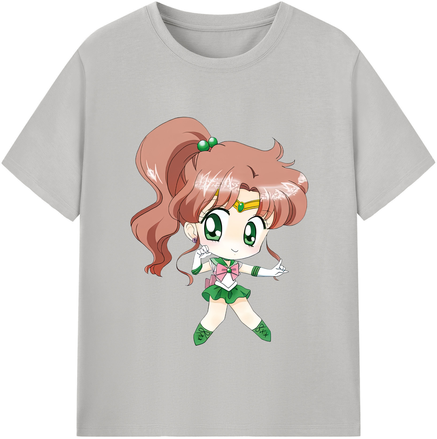 （画像用） 美少女戦士セーラームーン 木野 まこと きの まこと Sailor Moon Kino Makoto （セーラージュピター；Sailor Jupiter） 綿100％半袖Tシャツ（フロントプリント）