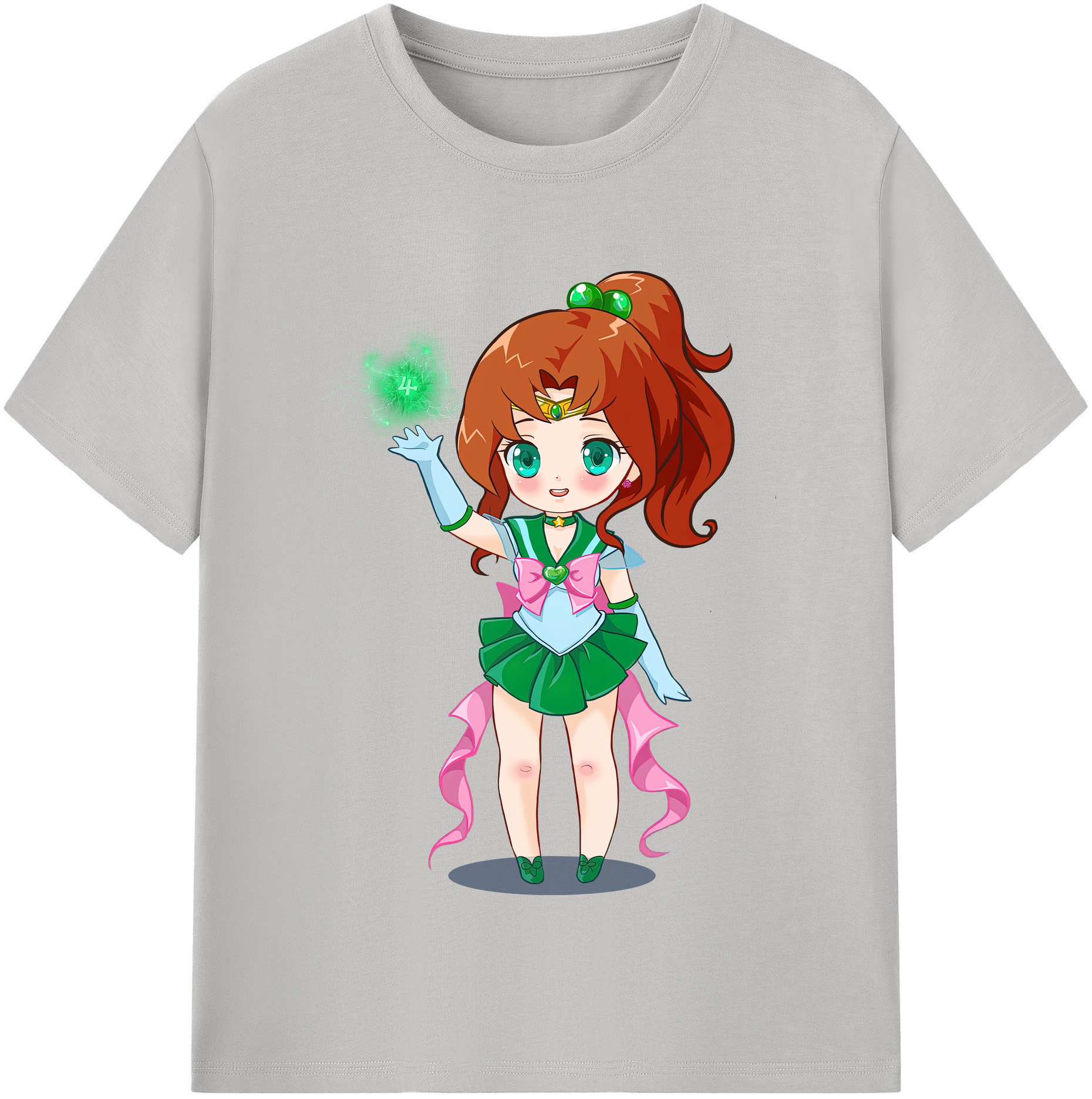 （画像用） 美少女戦士セーラームーン 木野 まこと きの まこと Sailor Moon Kino Makoto （セーラージュピター；Sailor Jupiter） 綿100％半袖Tシャツ（フロントプリント）