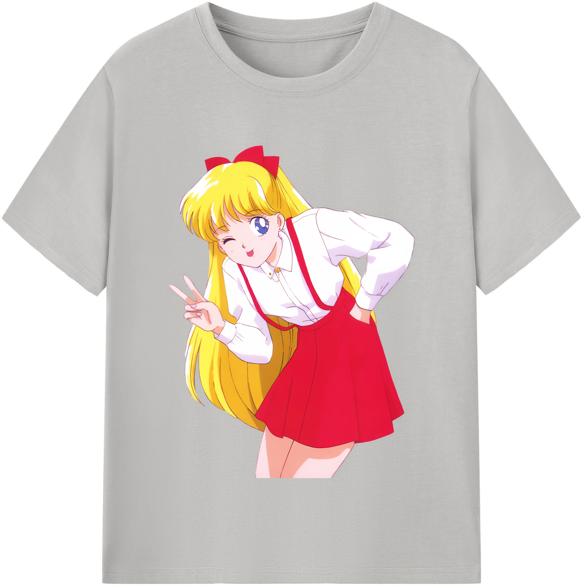 （画像用） 美少女戦士セーラームーン 愛野 美奈子 あいの みなこ Sailor Moon Aino Minako 綿100％半袖Tシャツ（フロントプリント）