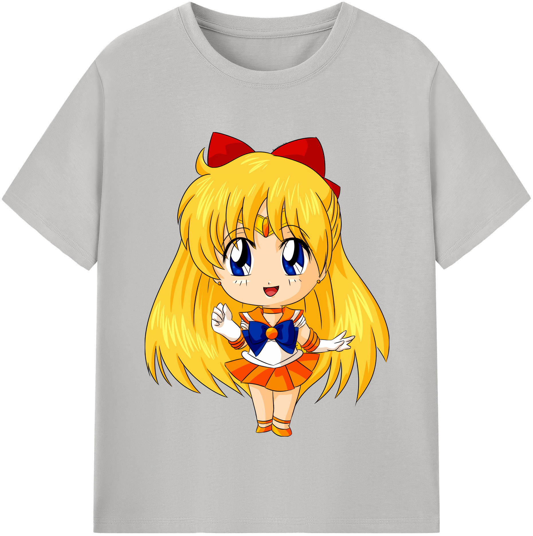 （画像用） 美少女戦士セーラームーン 愛野 美奈子 あいの みなこ Sailor Moon Aino Minako 綿100％半袖Tシャツ（フロントプリント）