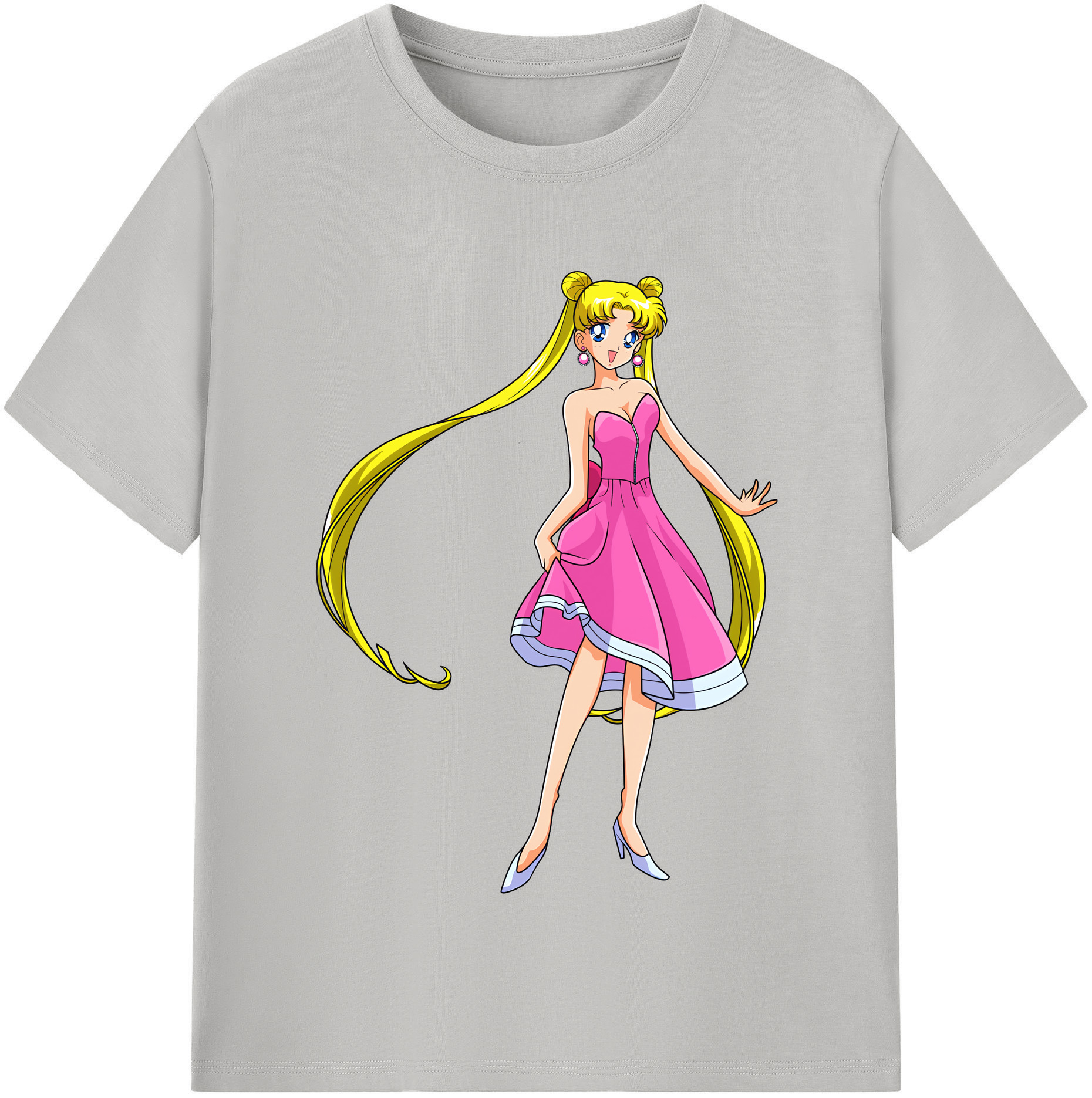 （画像用） 美少女戦士セーラームーン 愛野 美奈子 あいの みなこ Sailor Moon Aino Minako 綿100％半袖Tシャツ（フロントプリント）