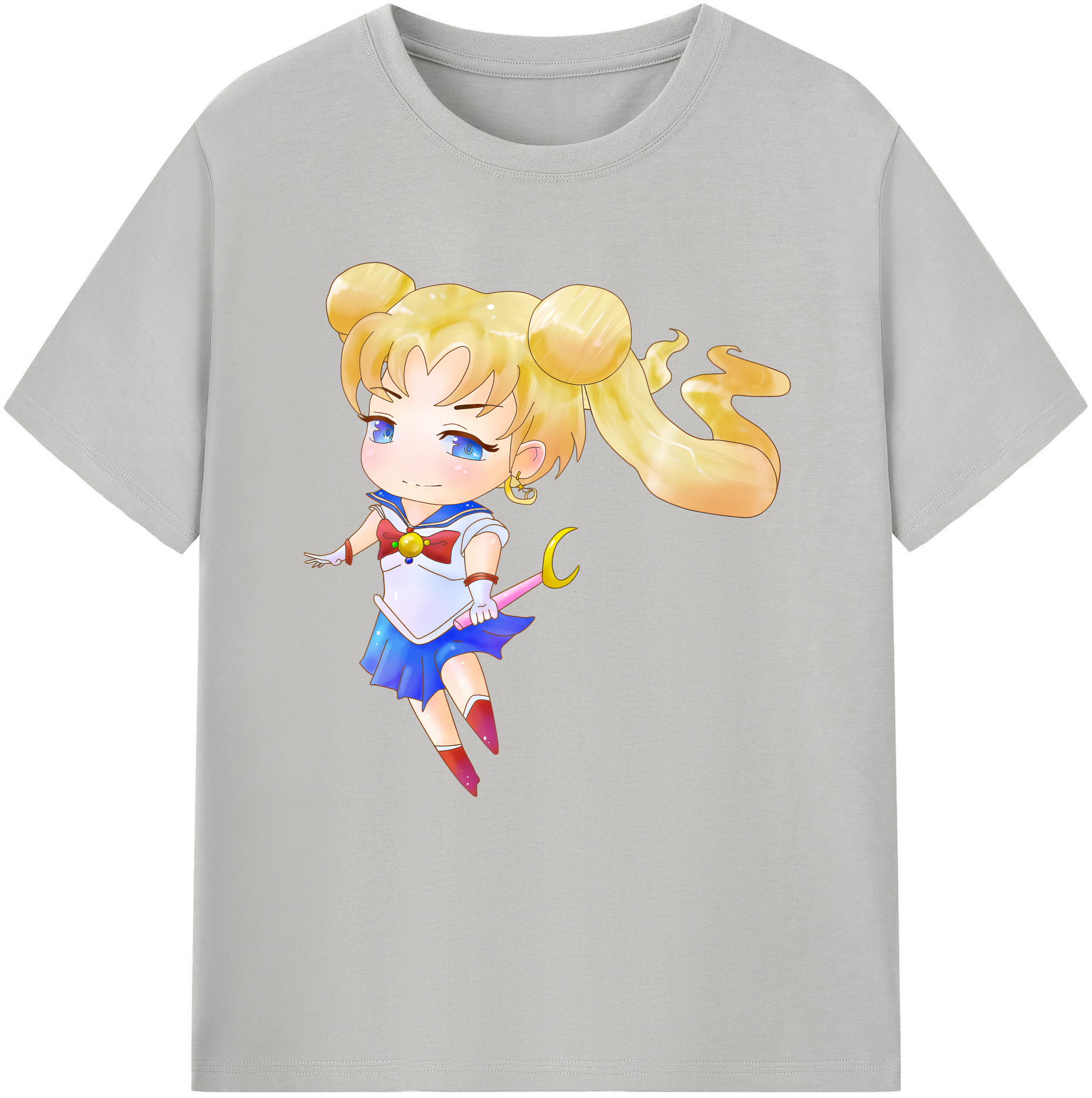 （画像用） 美少女戦士セーラームーン 愛野 美奈子 あいの みなこ Sailor Moon Aino Minako 綿100％半袖Tシャツ（フロントプリント）