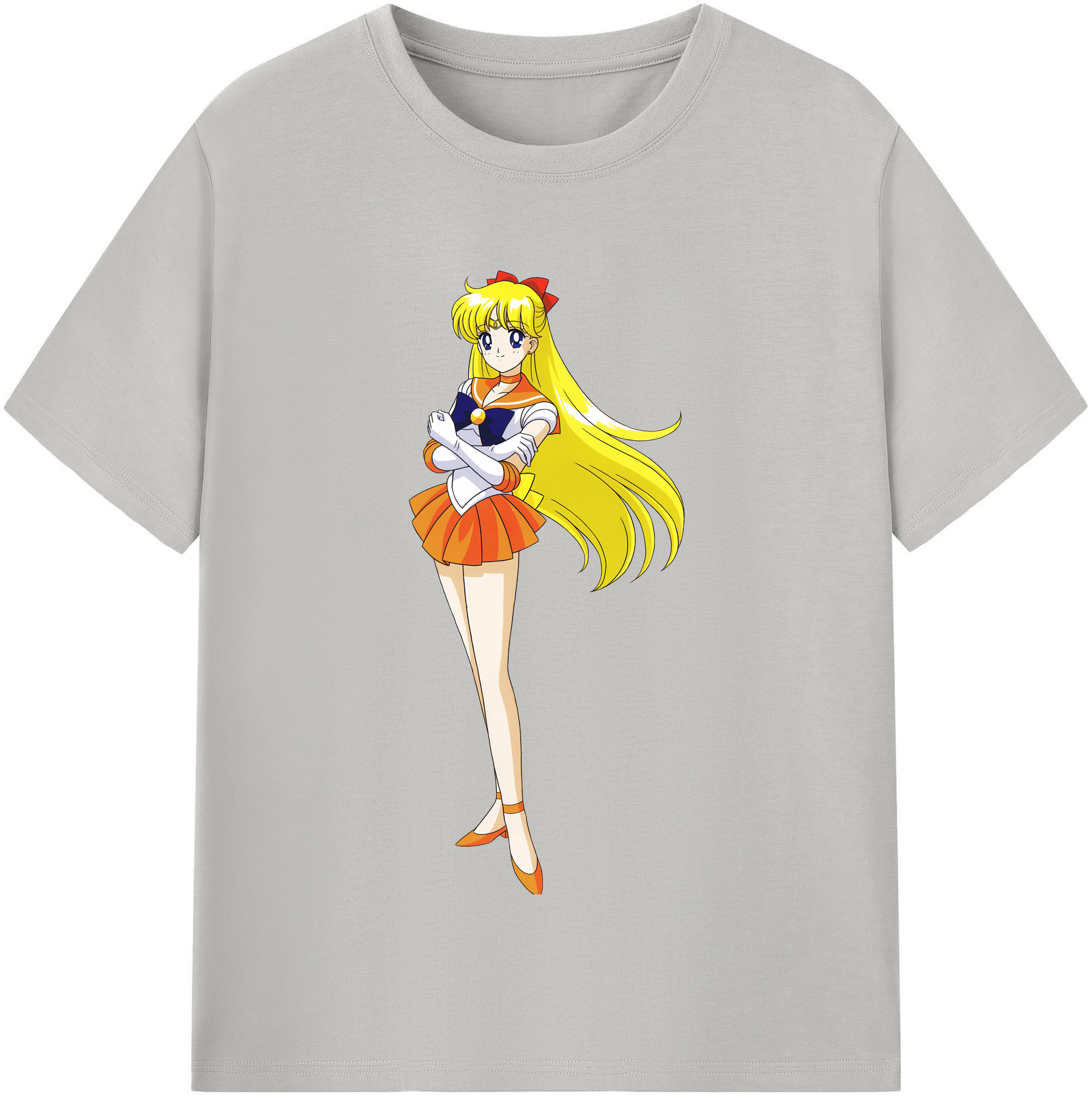 （画像用） 美少女戦士セーラームーン 愛野 美奈子 あいの みなこ Sailor Moon Aino Minako 綿100％半袖Tシャツ（フロントプリント）