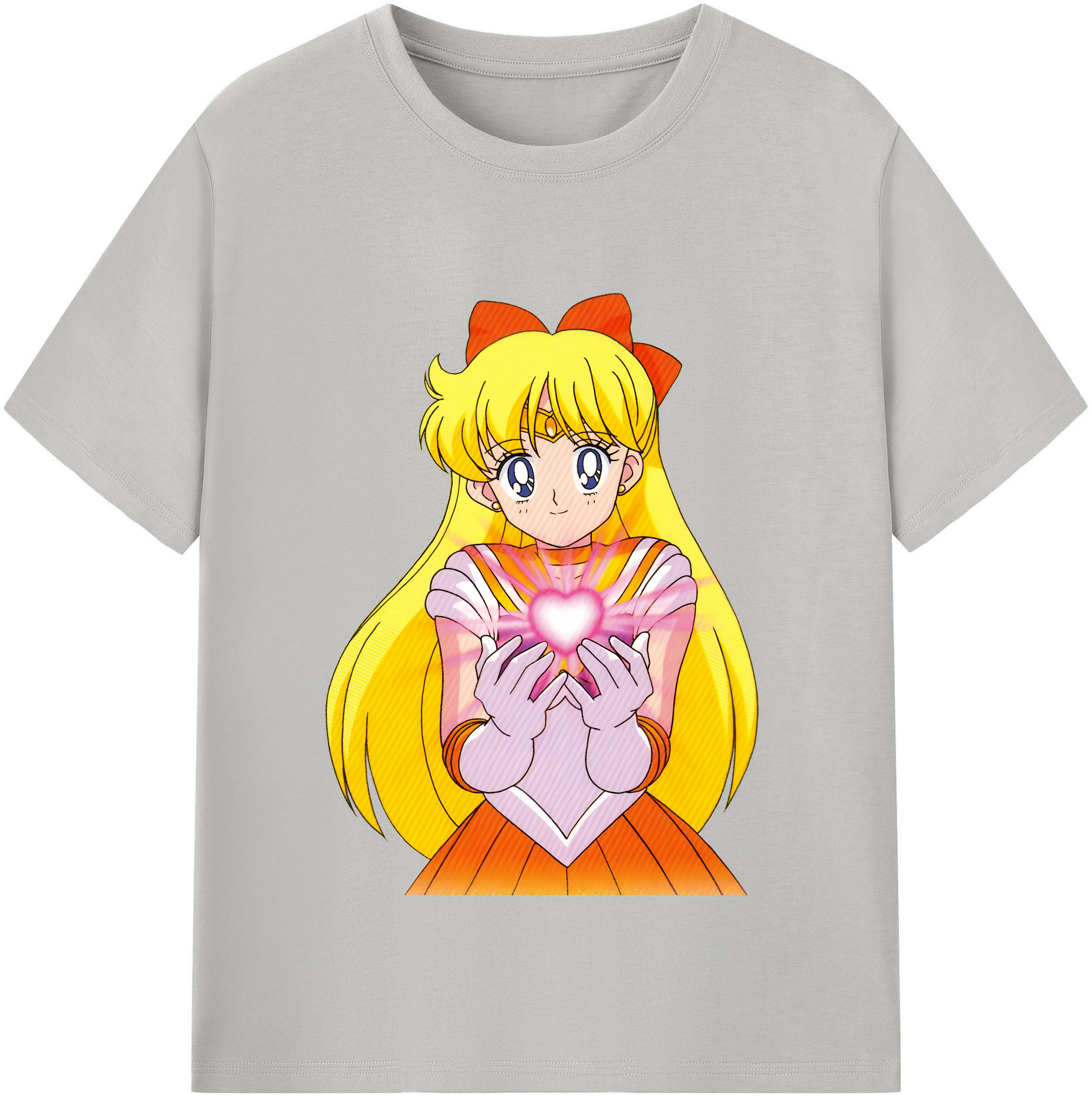 （画像用） 美少女戦士セーラームーン 愛野 美奈子 あいの みなこ Sailor Moon Aino Minako 綿100％半袖Tシャツ（フロントプリント）