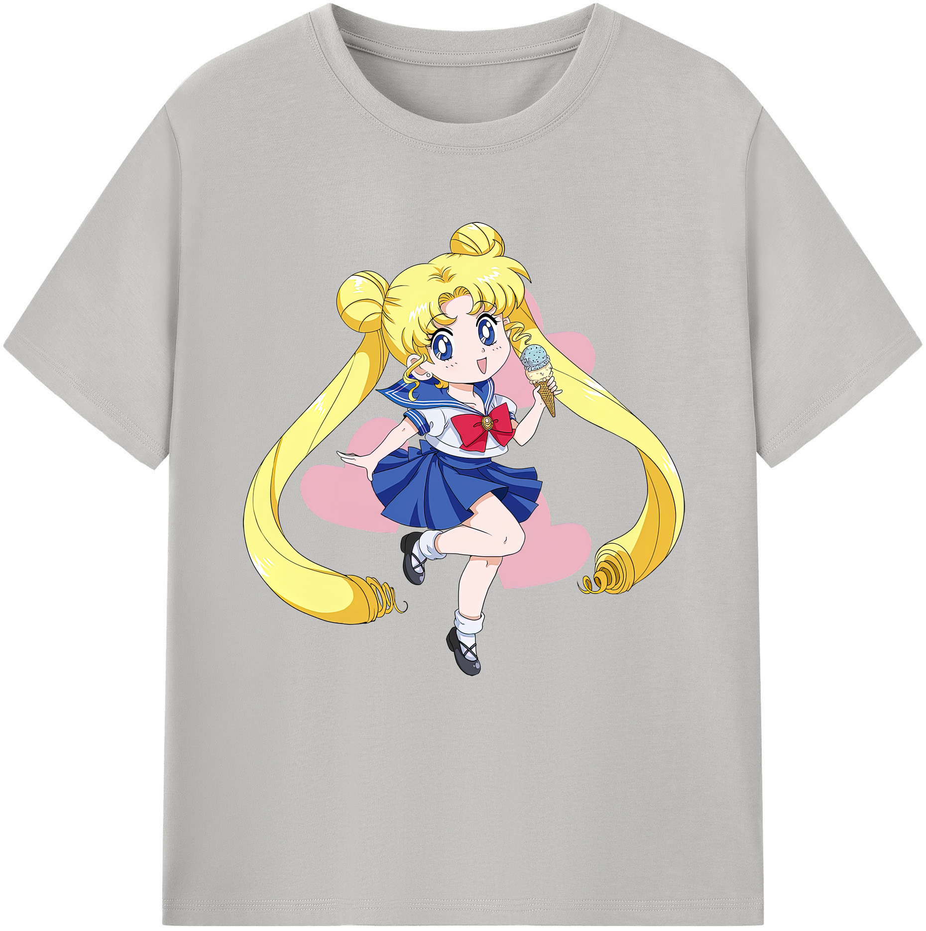 （画像用） 美少女戦士セーラームーン 愛野 美奈子 あいの みなこ Sailor Moon Aino Minako 綿100％半袖Tシャツ（フロントプリント）